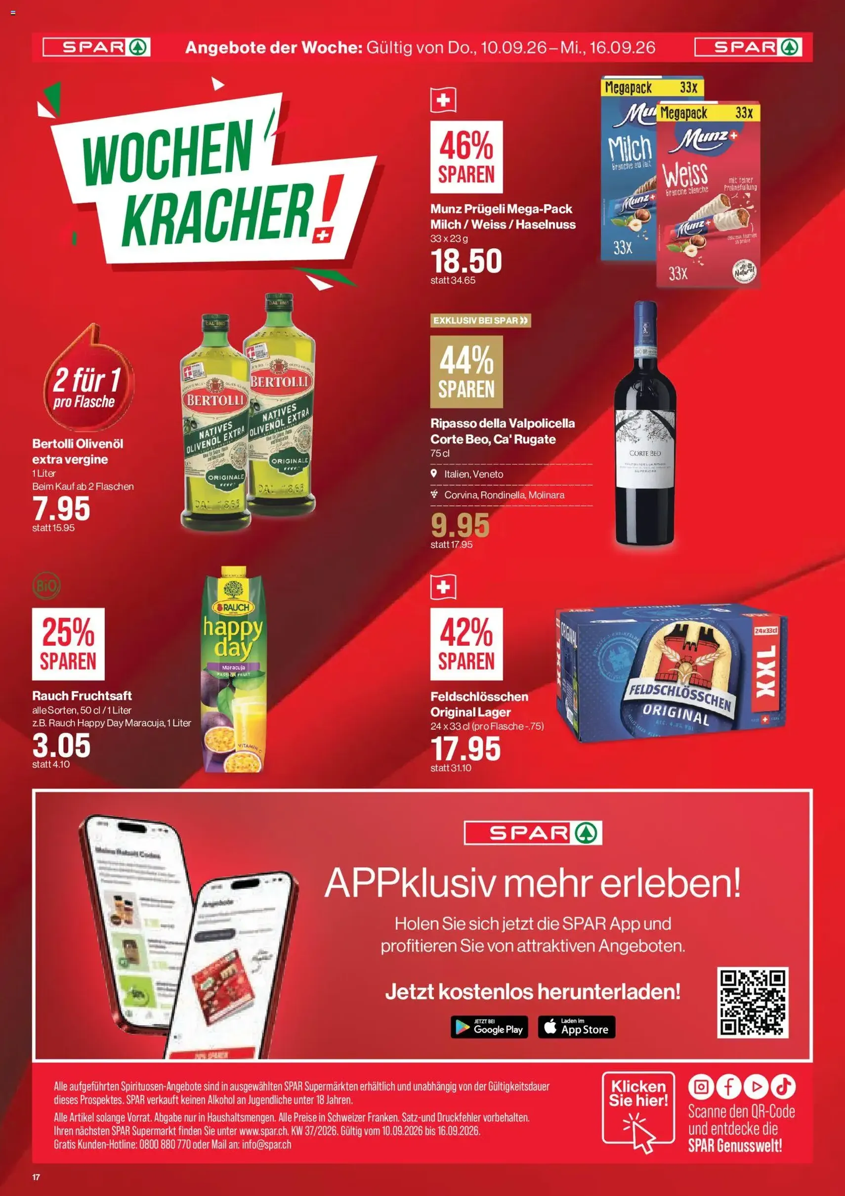 SPAR aktionen - Gültiger Prospekt ab 10.09.2026, Seite 17 von insgesamt 17
