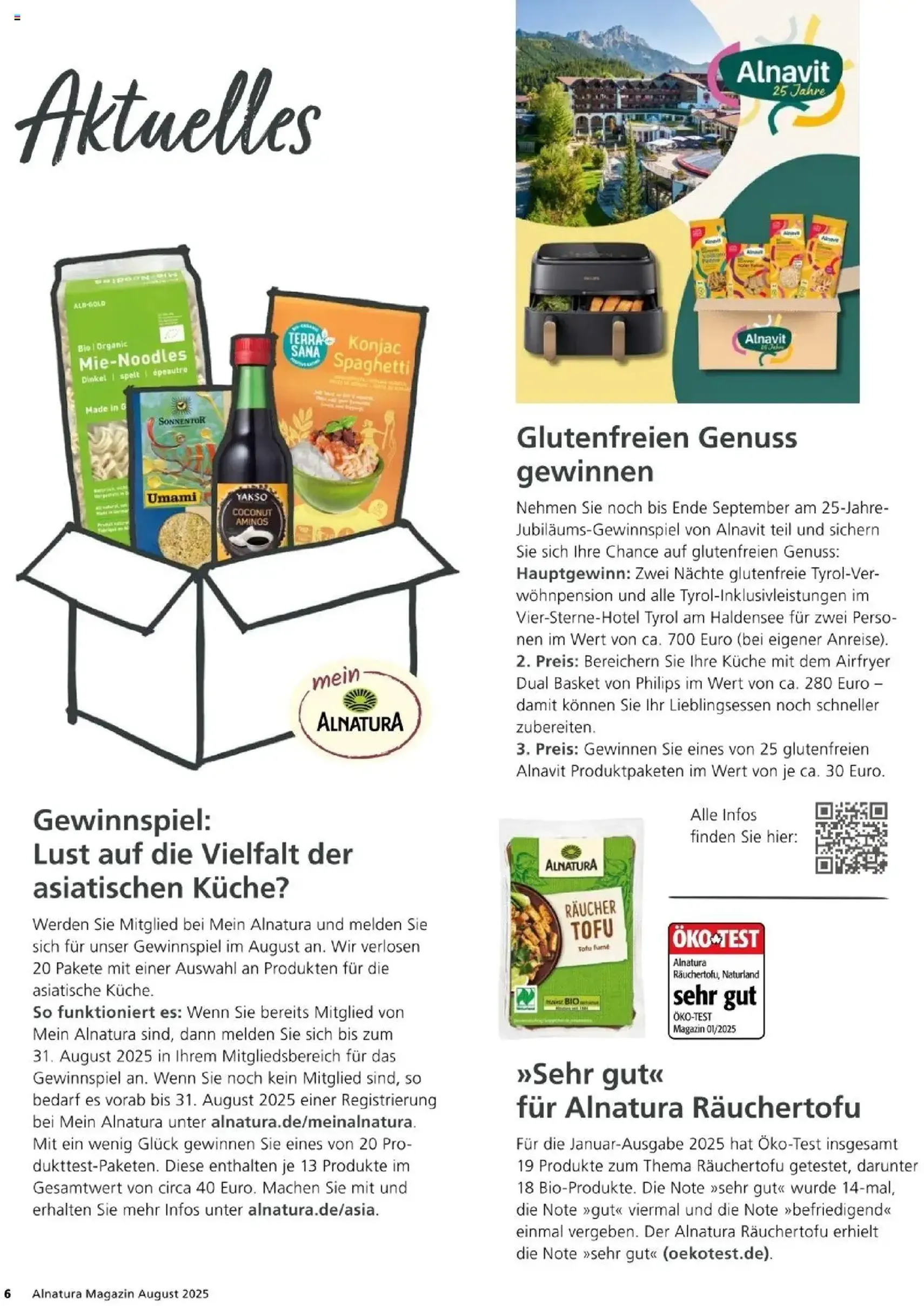 Alnatura Prospekt - Gültiger Prospekt ab 01.08.2025, Seite 6 von insgesamt 64 Alnatura Prospekt - Gültiger Prospekt ab 01.08.2025, Seite 6 von insgesamt 64