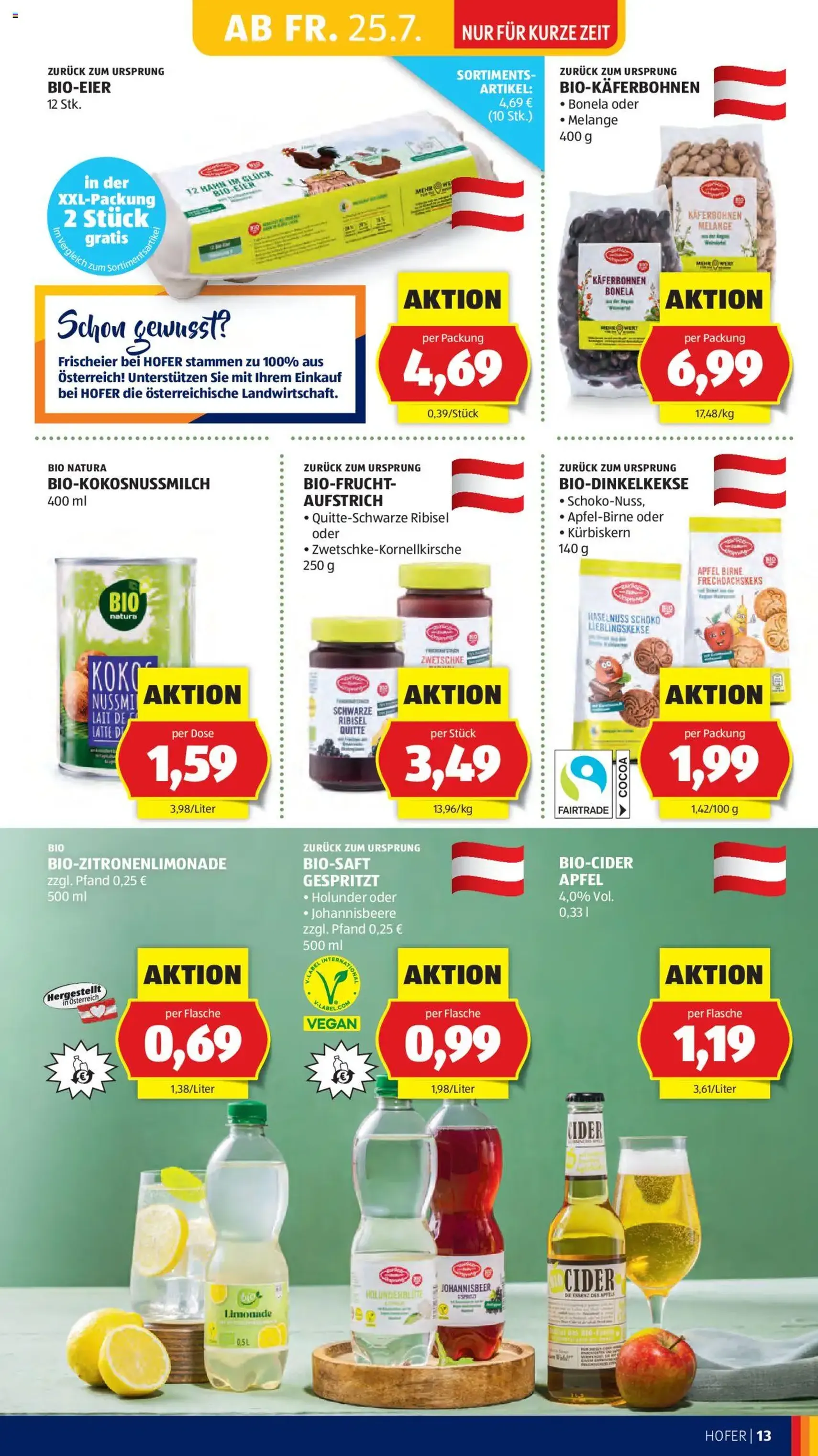 Hofer Flugblatt - Gültiger Prospekt ab 25.07.2025, Seite 15 von insgesamt 41 Hofer Flugblatt - Gültiger Prospekt ab 25.07.2025, Seite 15 von insgesamt 41