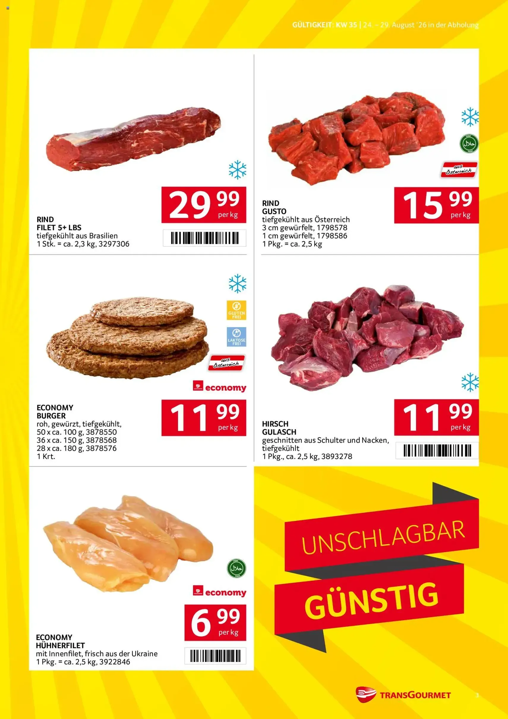 Transgourmet Flugblatt - Gültiger Prospekt ab 24.08.2026, Seite 3 von insgesamt 28