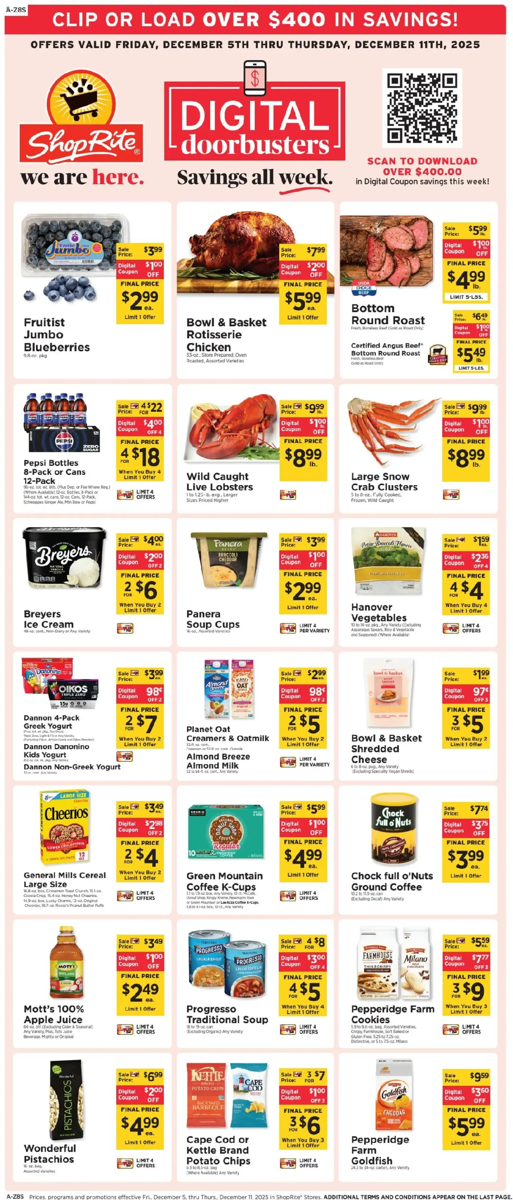 ShopRite Weekly Ad - valid flyer from 12/04/2025, page 1 of 12