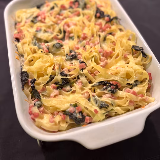 Náhled receptu Těstoviny zapečené se špenátem