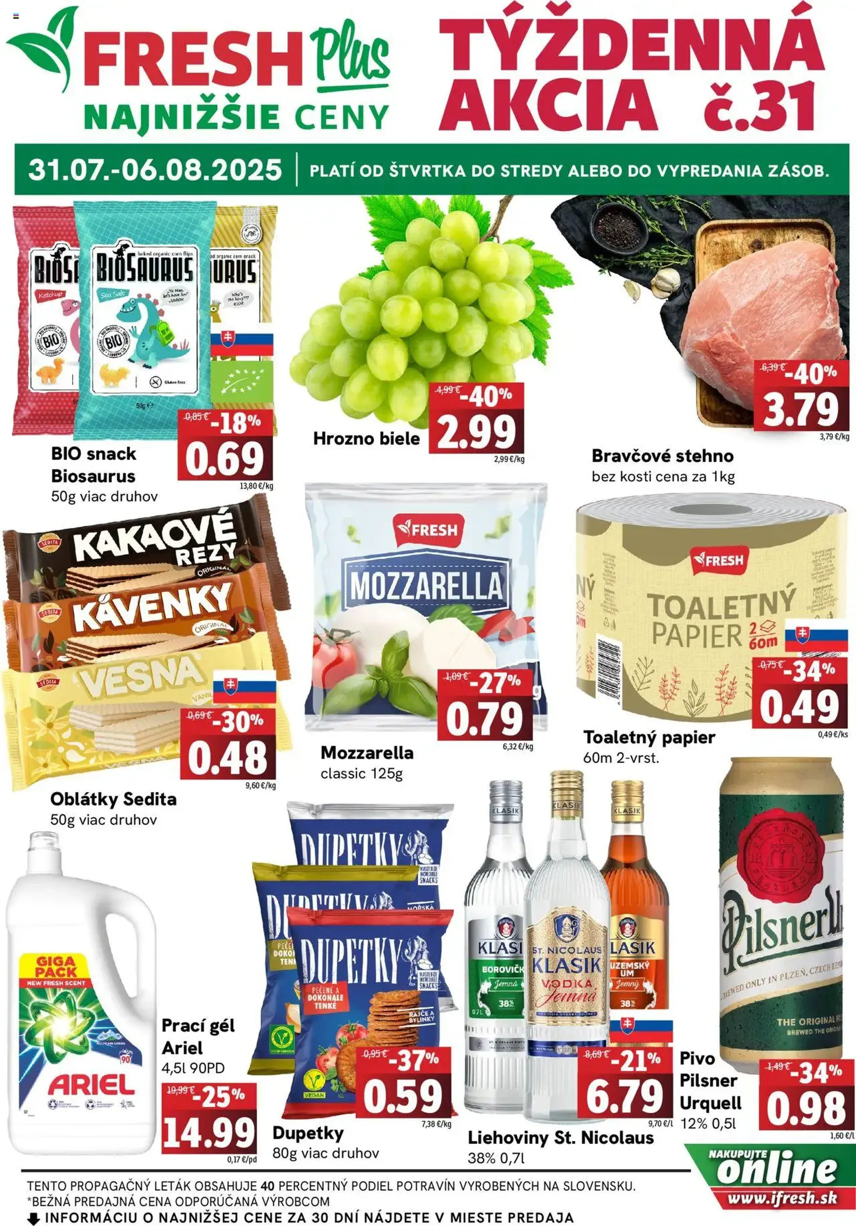 Fresh Leták - platný leták od 31.07.2025 strana 1 z 4