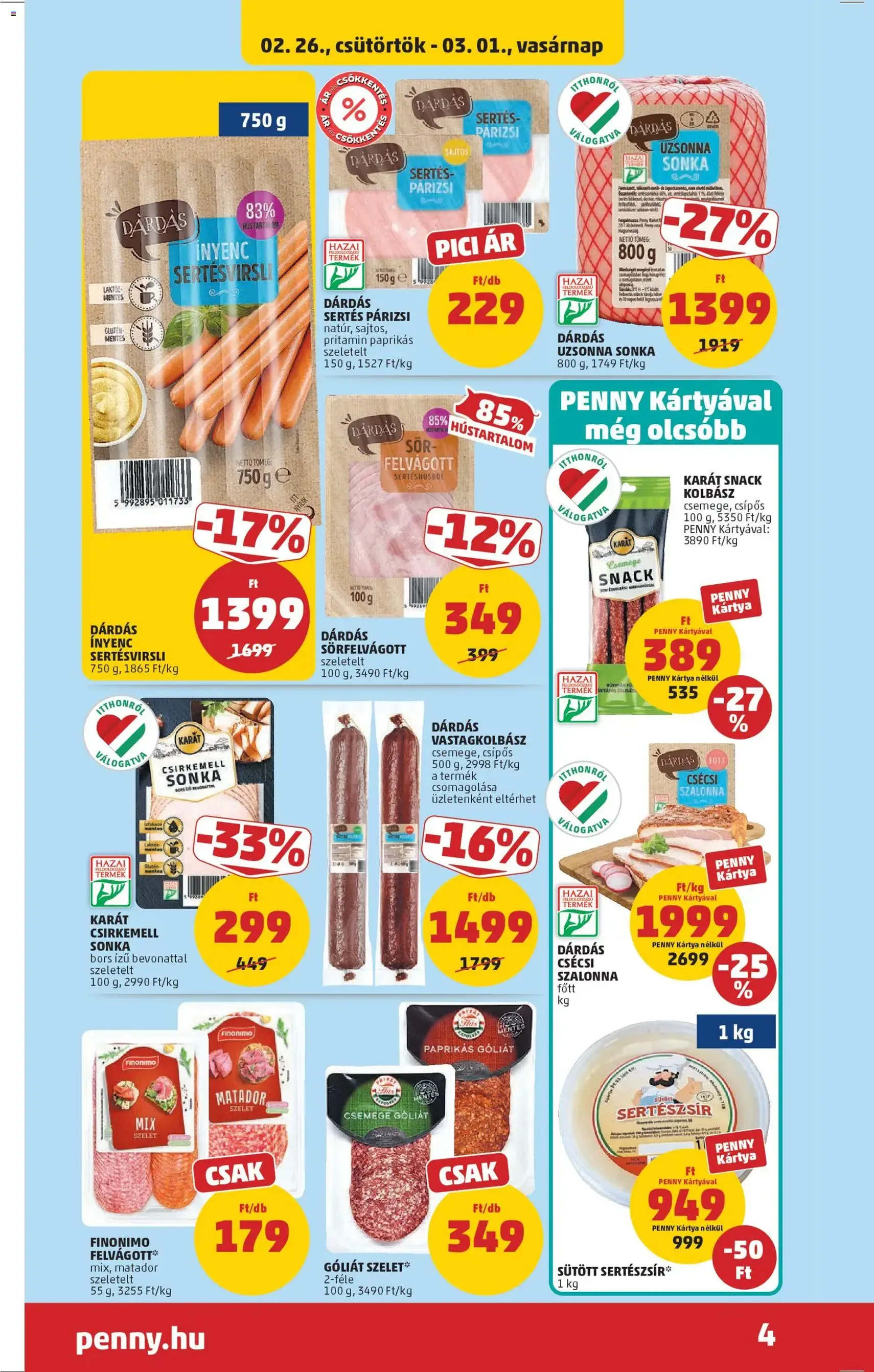 PENNY Akciós újság - 2026.02.26. érvényes szórólap 4 oldal 39 oldalból