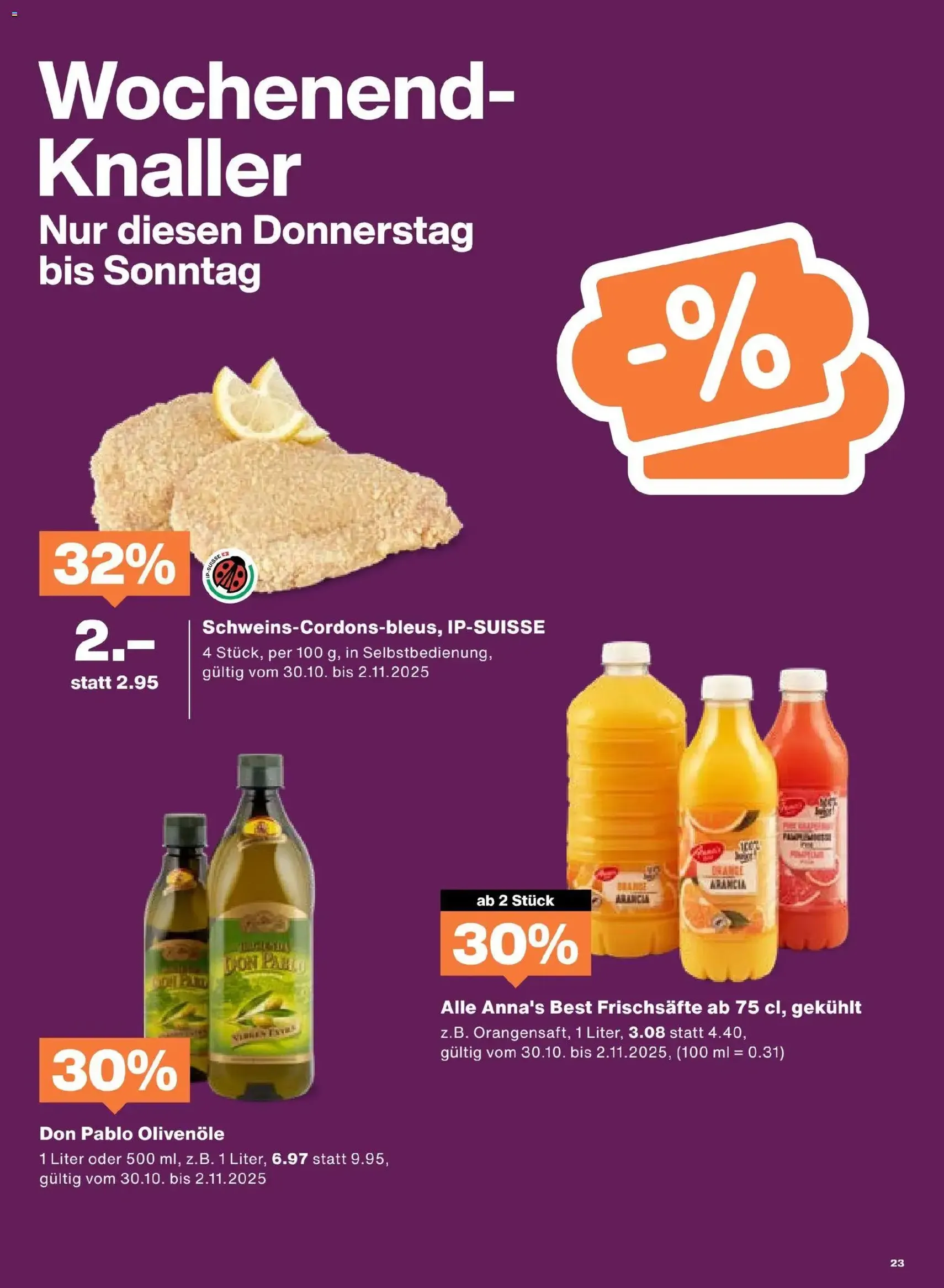 Migros Aktionen - Gültiger Prospekt ab 28.10.2025, Seite 23 von insgesamt 24 Migros Aktionen - Gültiger Prospekt ab 28.10.2025, Seite 23 von insgesamt 24