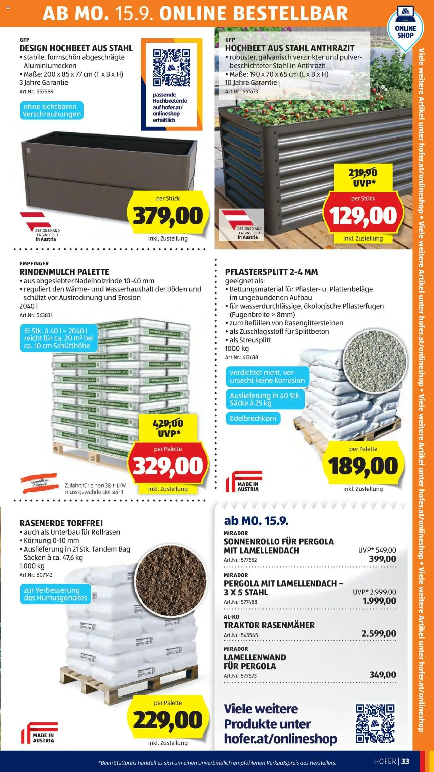Hofer Flugblatt - Gültiger Prospekt ab 12.09.2025, Seite 37 von insgesamt 49