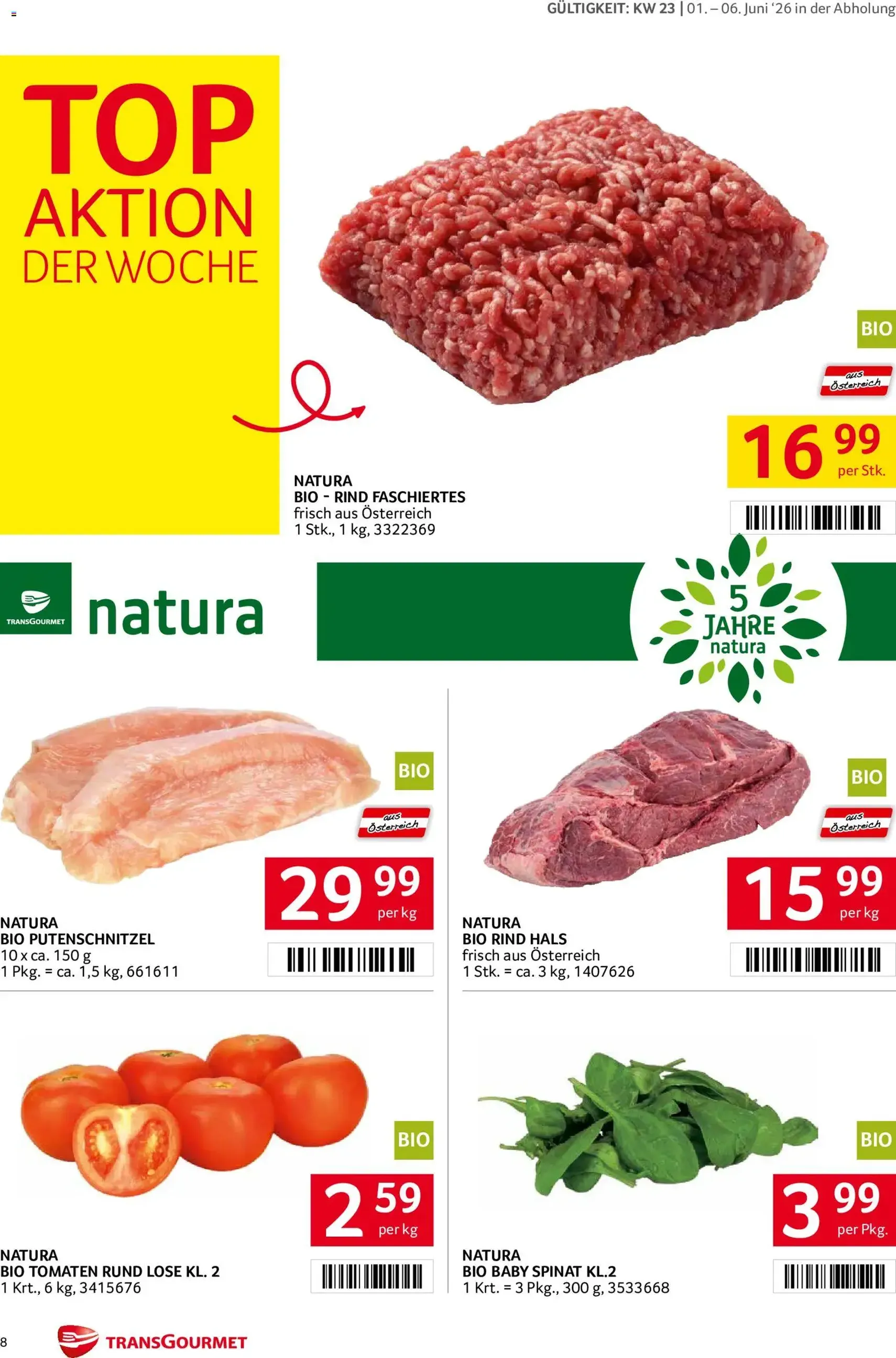 Transgourmet Flugblatt - Gültiger Prospekt ab 01.06.2026, Seite 8 von insgesamt 36
