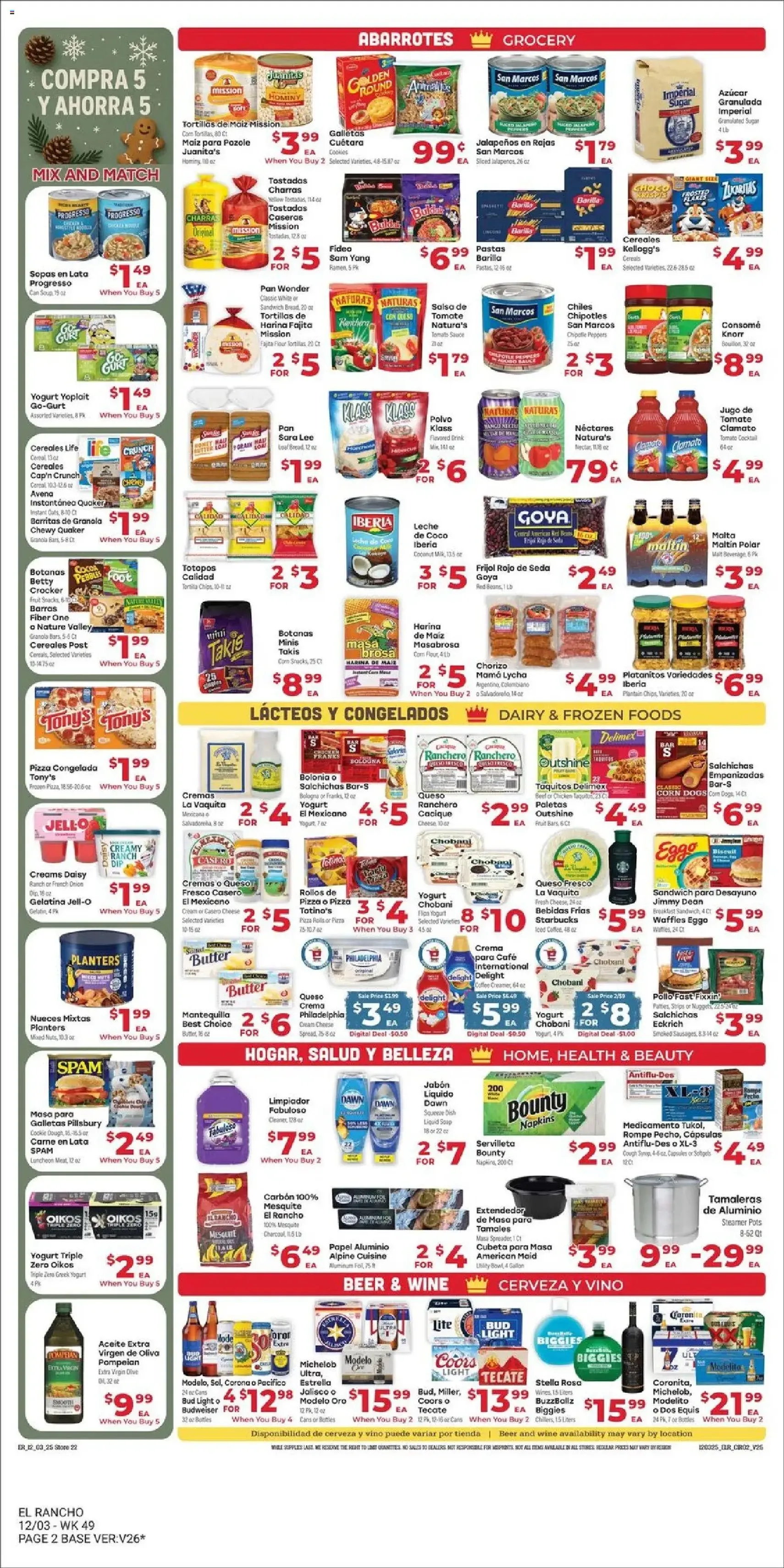 El Rancho Weekly Ad - valid flyer from 12/03/2025, page 2 of 4