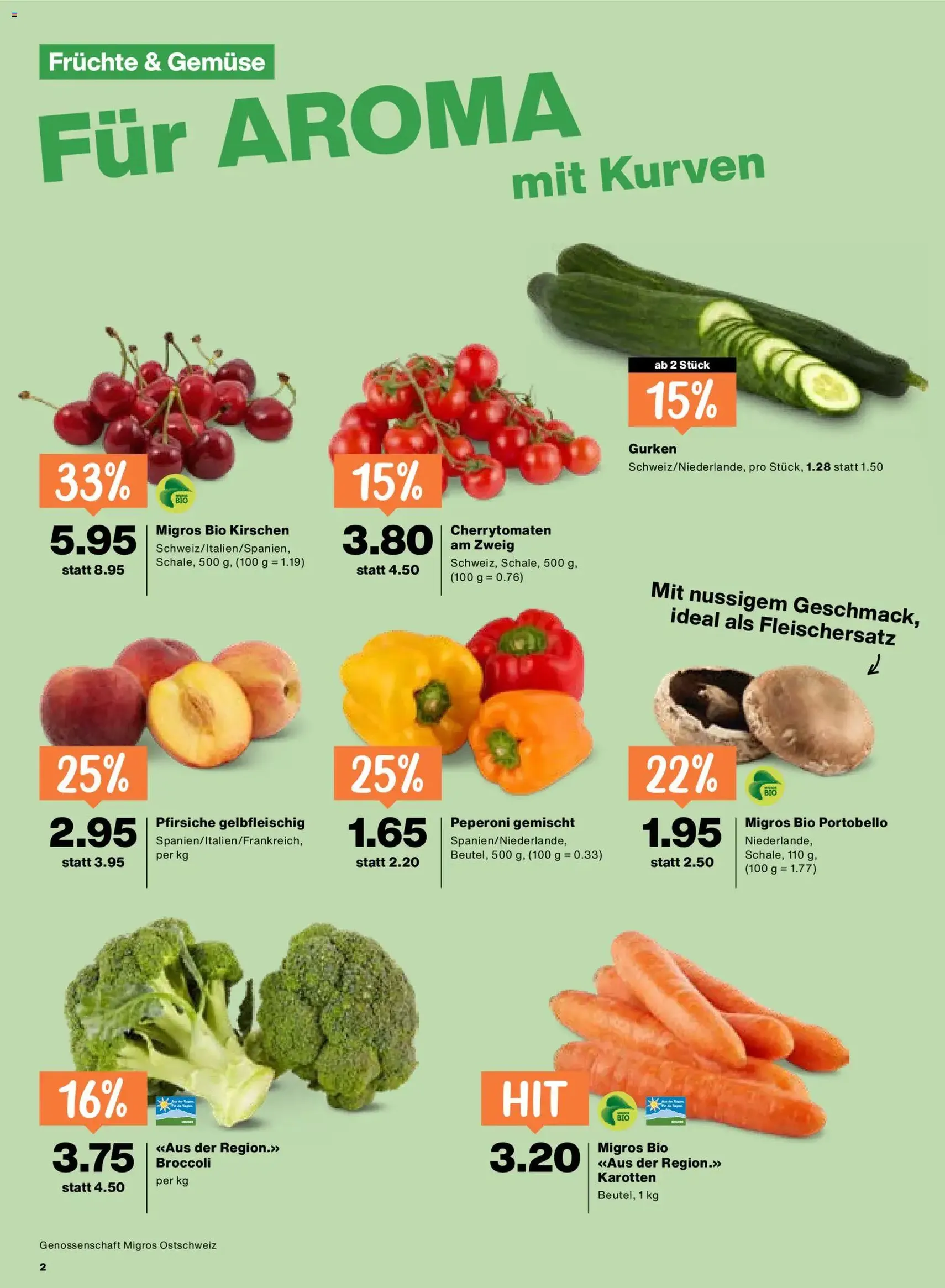 Migros aktionen - Gültiger Prospekt ab 18.06.2026, Seite 2 von insgesamt 24