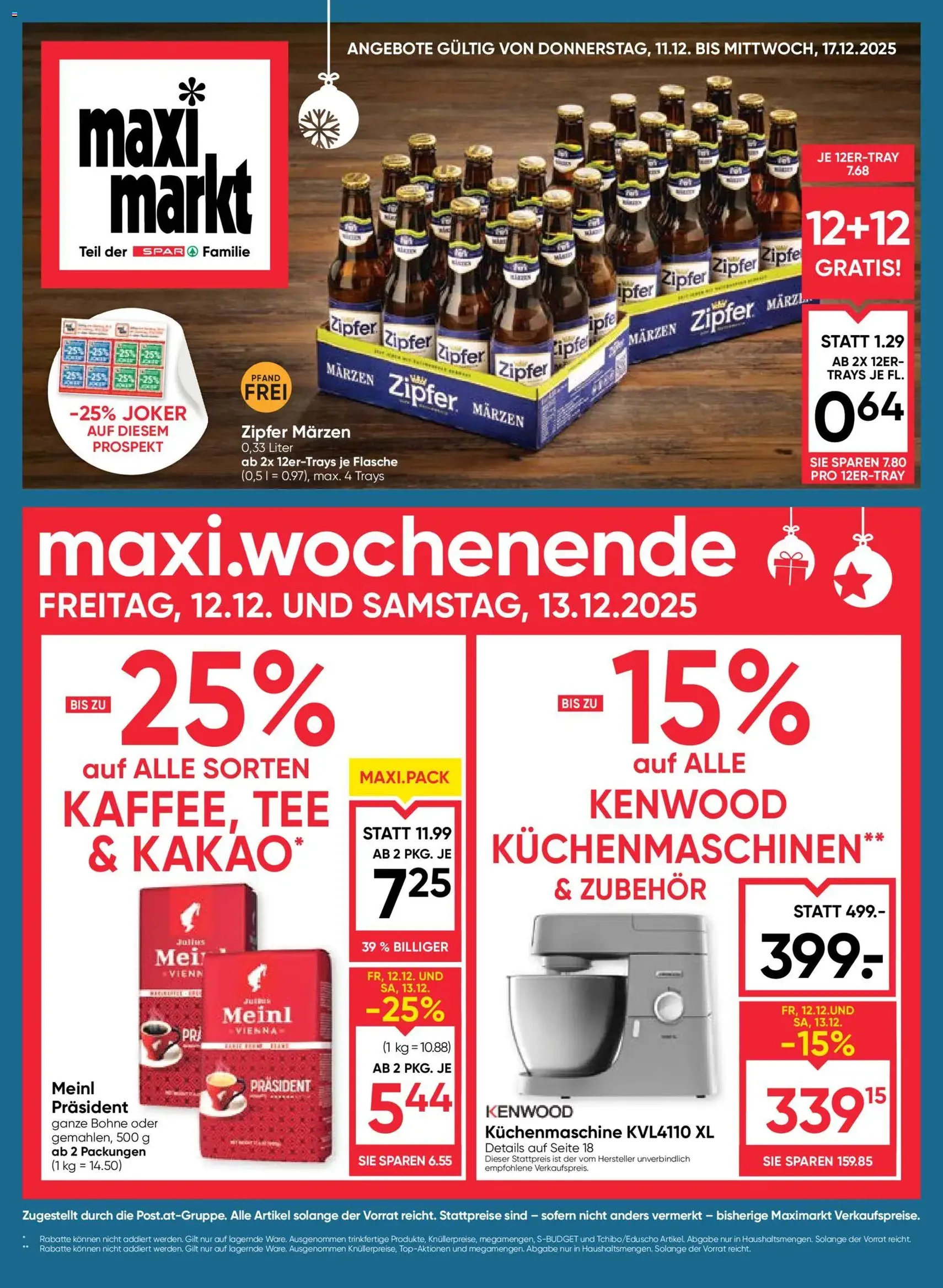Maximarkt Flugblatt - Gültiger Prospekt ab 11.12.2025, Seite 1 von insgesamt 36