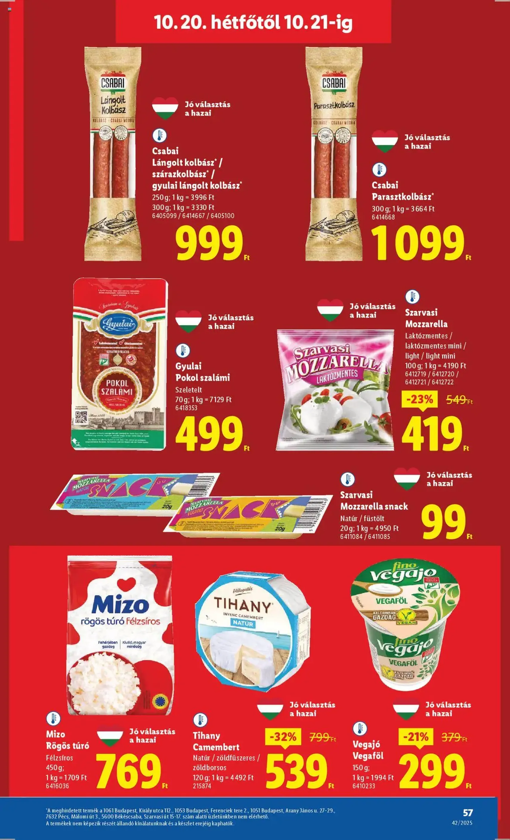 Lidl Akciós újság - 2025.10.16. érvényes szórólap 57 oldal 68 oldalból Lidl Akciós újság - 2025.10.16. érvényes szórólap 57 oldal 68 oldalból