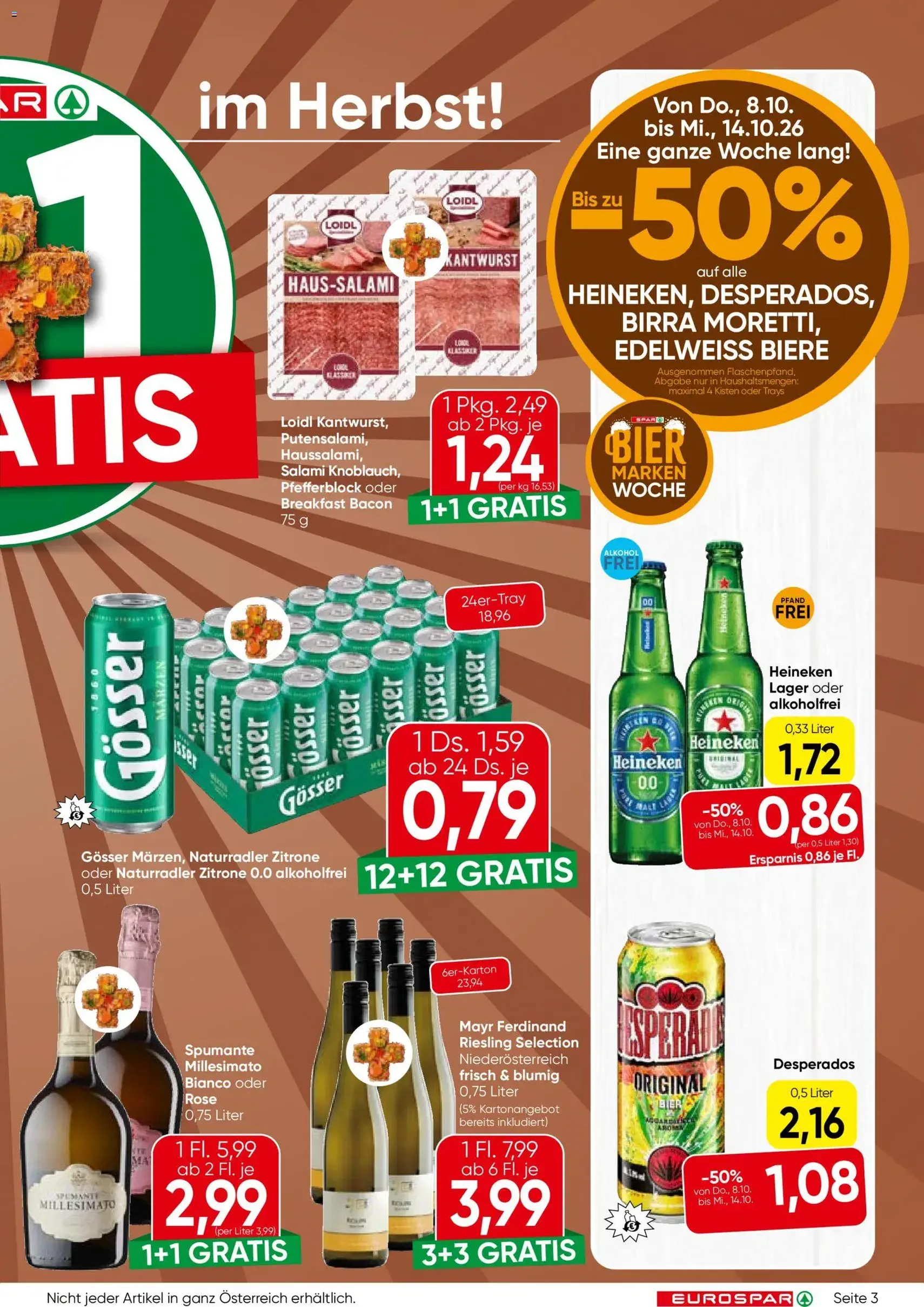 Eurospar Flugblatt - Gültiger Prospekt ab 08.10.2026, Seite 3 von insgesamt 16