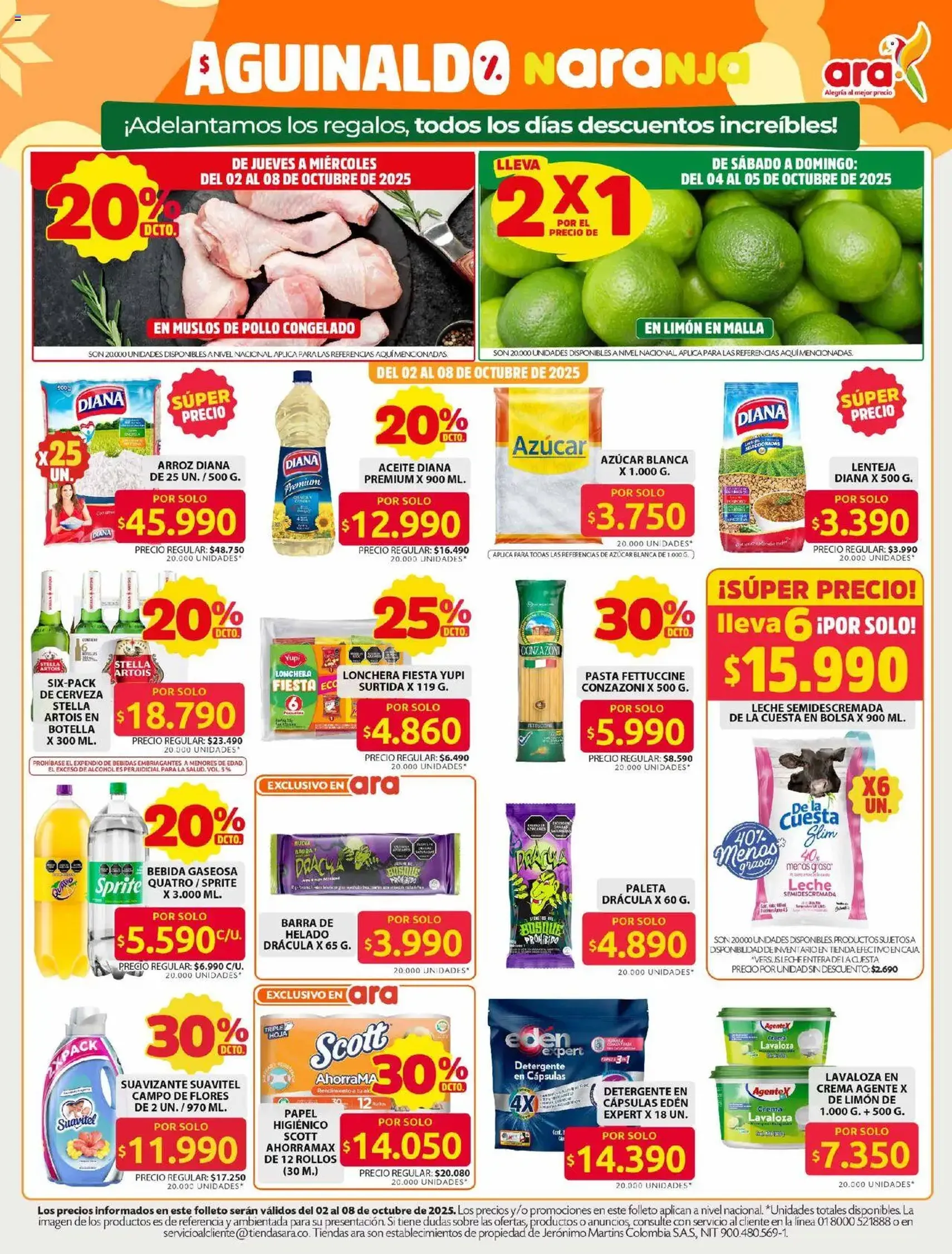 Ara - Ahorra con precios bajos y ofertas en la canasta familiar | ara - folleto válido desde 02/10/2025 página 3 de 11