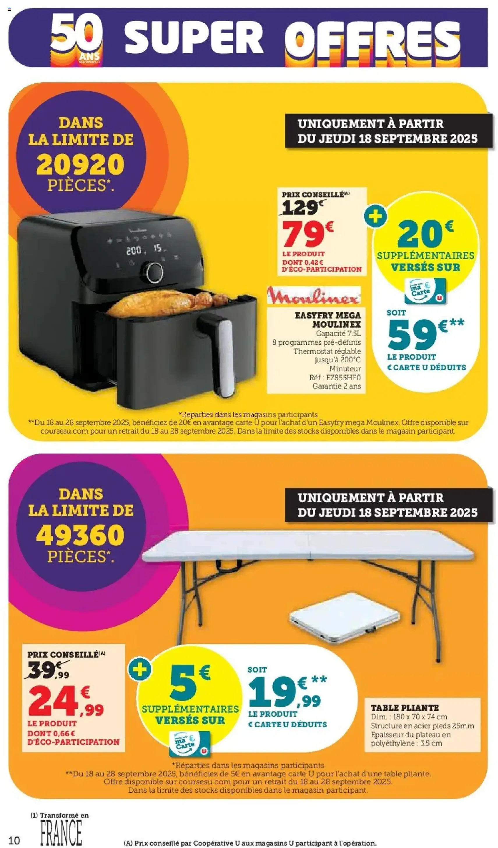 U Express catalogue 50 ans Magasins U - brochure valable à partir du 16/09/2025, page 10 sur 32