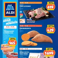 Aldi Akciós újság - szórólap előnézete érvényes 2025.11.13. -tól