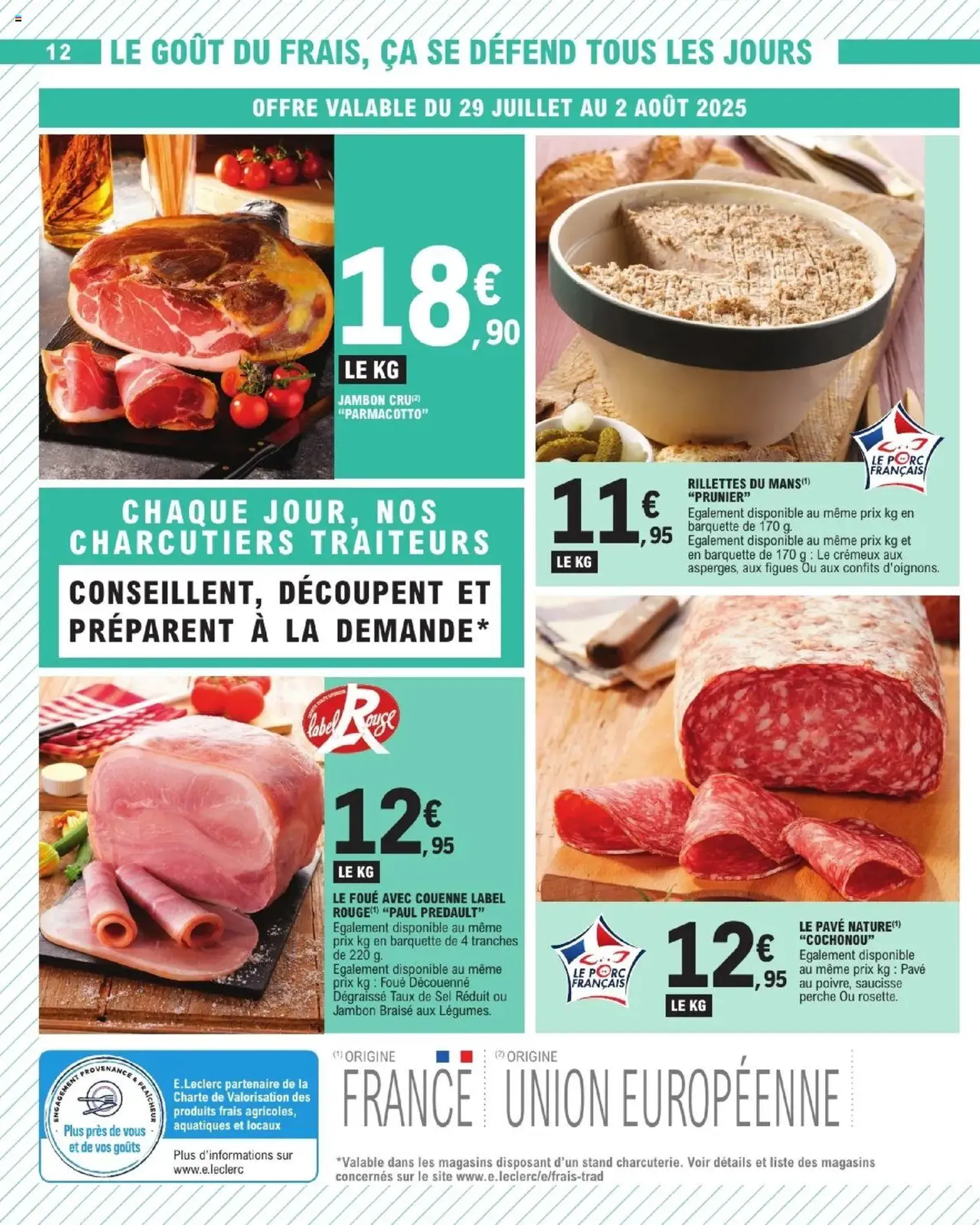 E.Leclerc catalogue de la semaine 31 - brochure valable à partir du 29/07/2025, page 12 sur 28