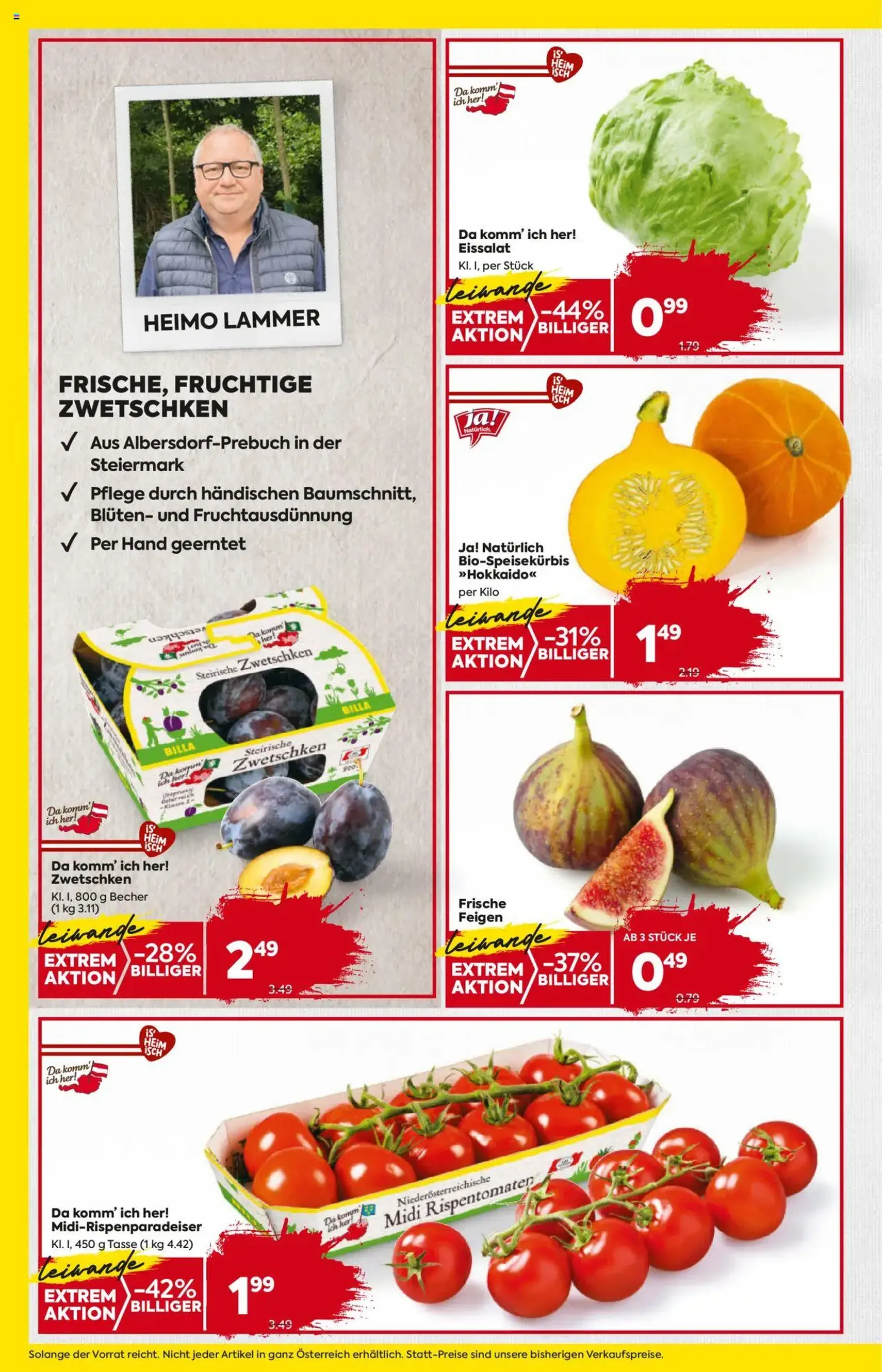 Billa Flugblatt - Gültiger Prospekt ab 04.09.2025, Seite 4 von insgesamt 16 Billa Flugblatt - Gültiger Prospekt ab 04.09.2025, Seite 4 von insgesamt 16