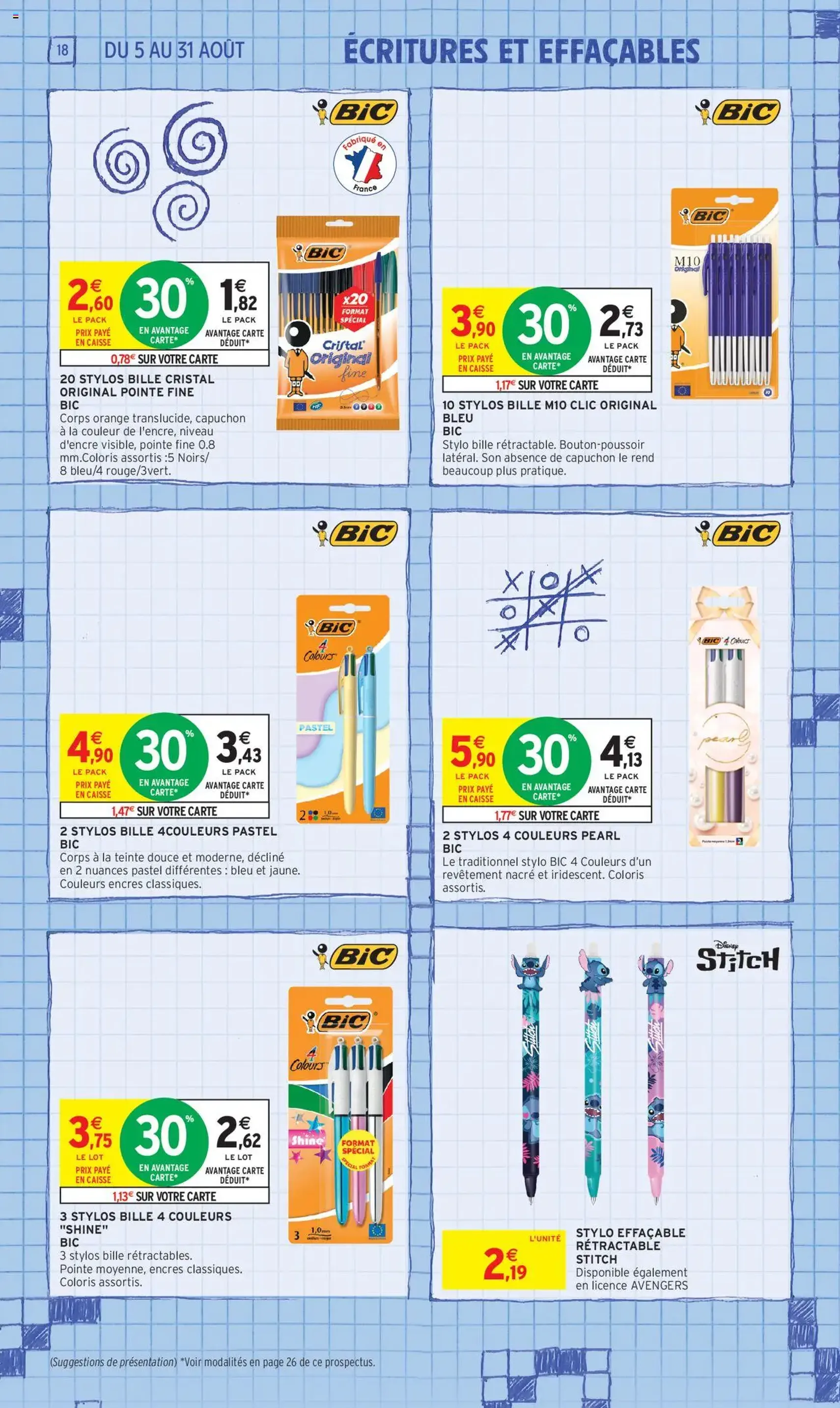 Intermarché - 70% en avantage carte sur une sélection rentrée des classes - brochure valable à partir du 05/08/2025, page 18 sur 60 Intermarché - 70% en avantage carte sur une sélection rentrée des classes - brochure valable à partir du 05/08/2025, page 18 sur 60