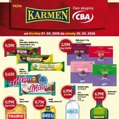KARMEN CBA leták - náhľad letáku platný od 07.05.2026
