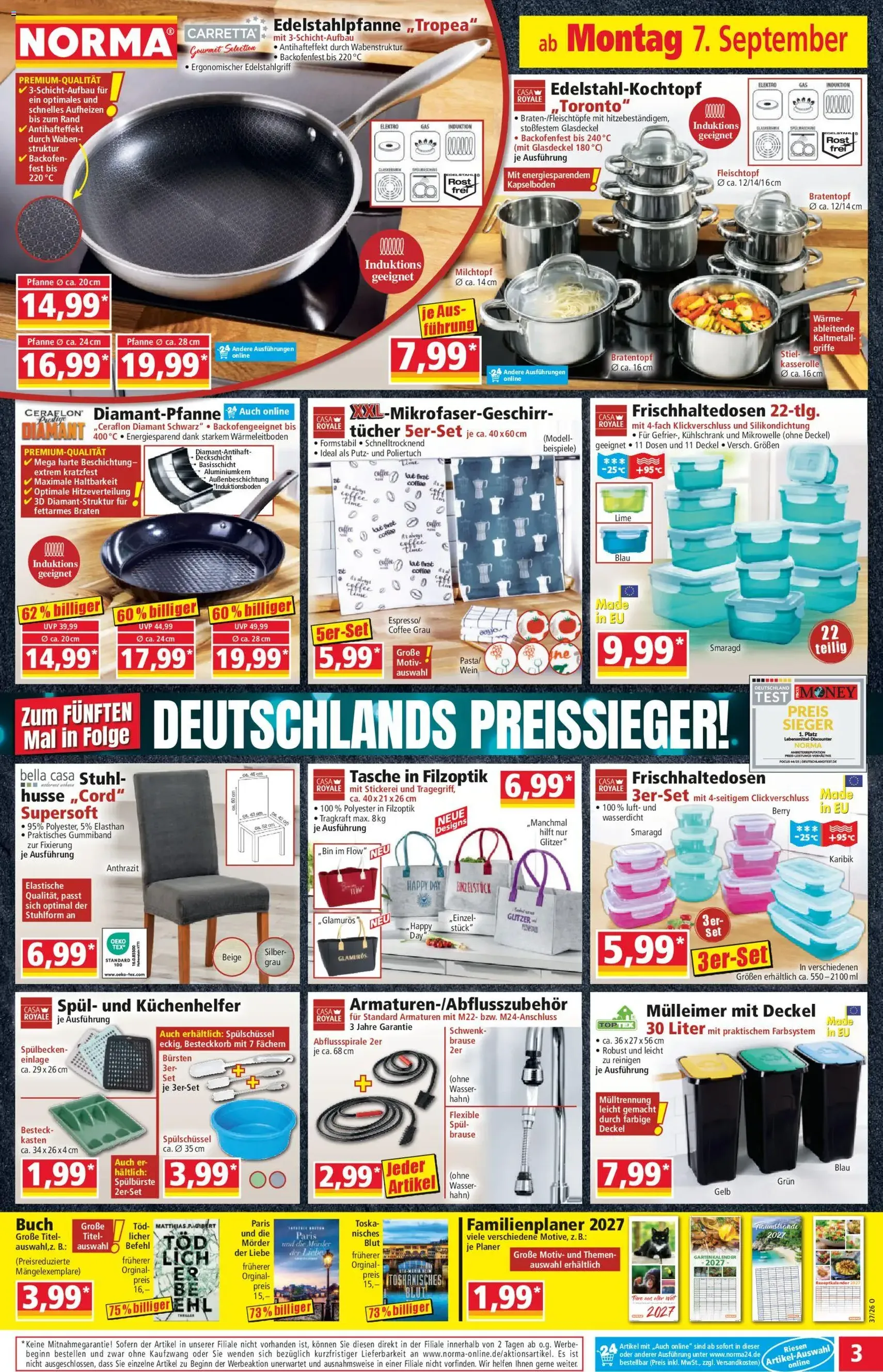 Norma Prospekt - Gültiger Prospekt ab 07.09.2026, Seite 3 von insgesamt 25