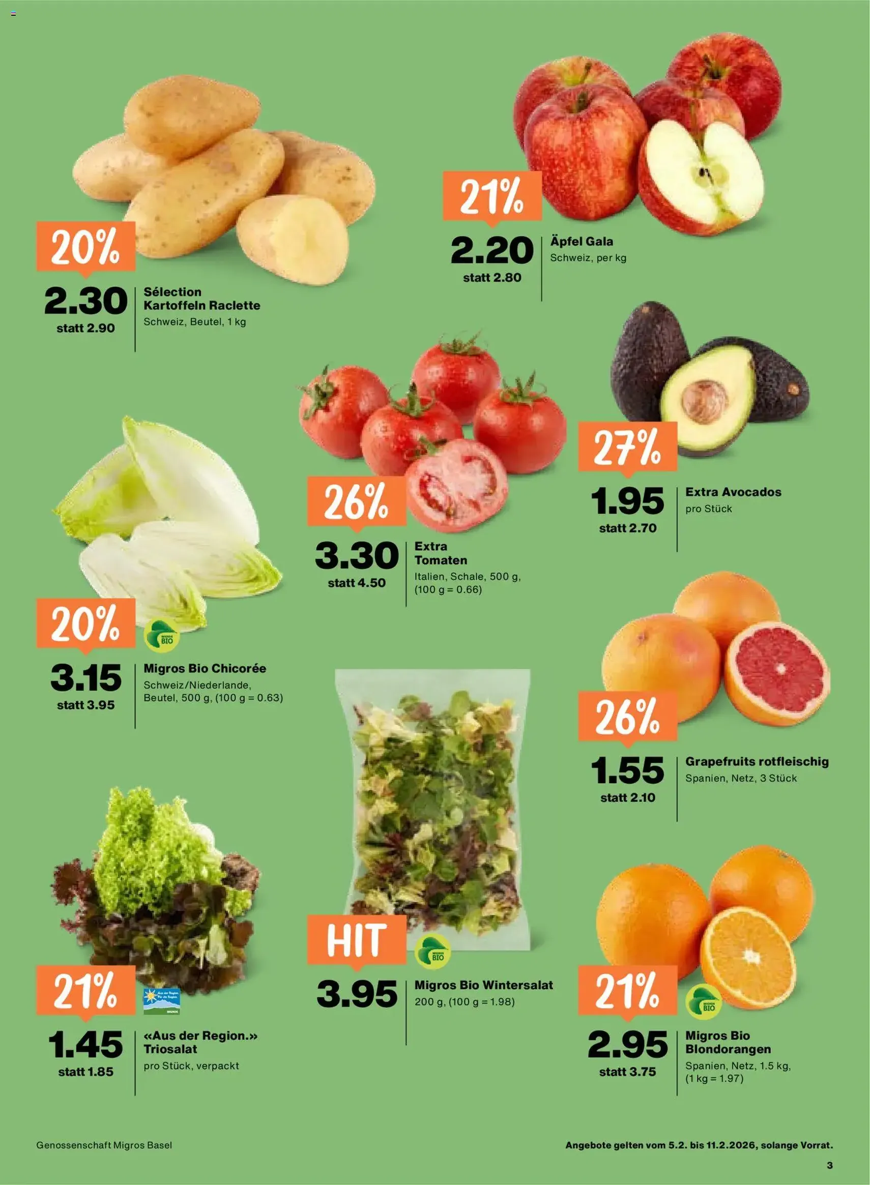 Migros Aktionen - Gültiger Prospekt ab 05.02.2026, Seite 3 von insgesamt 20