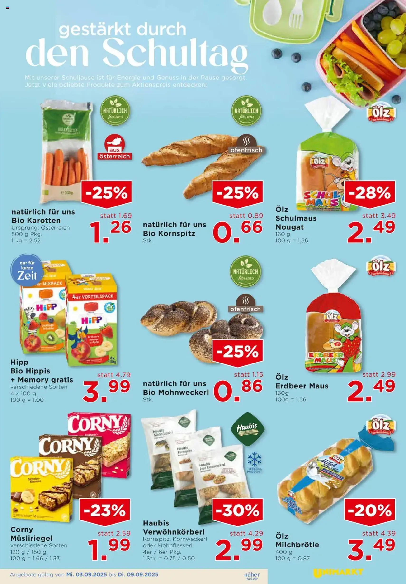 Unimarkt Flugblatt - Gültiger Prospekt ab 03.09.2025, Seite 7 von insgesamt 16 Unimarkt Flugblatt - Gültiger Prospekt ab 03.09.2025, Seite 7 von insgesamt 16
