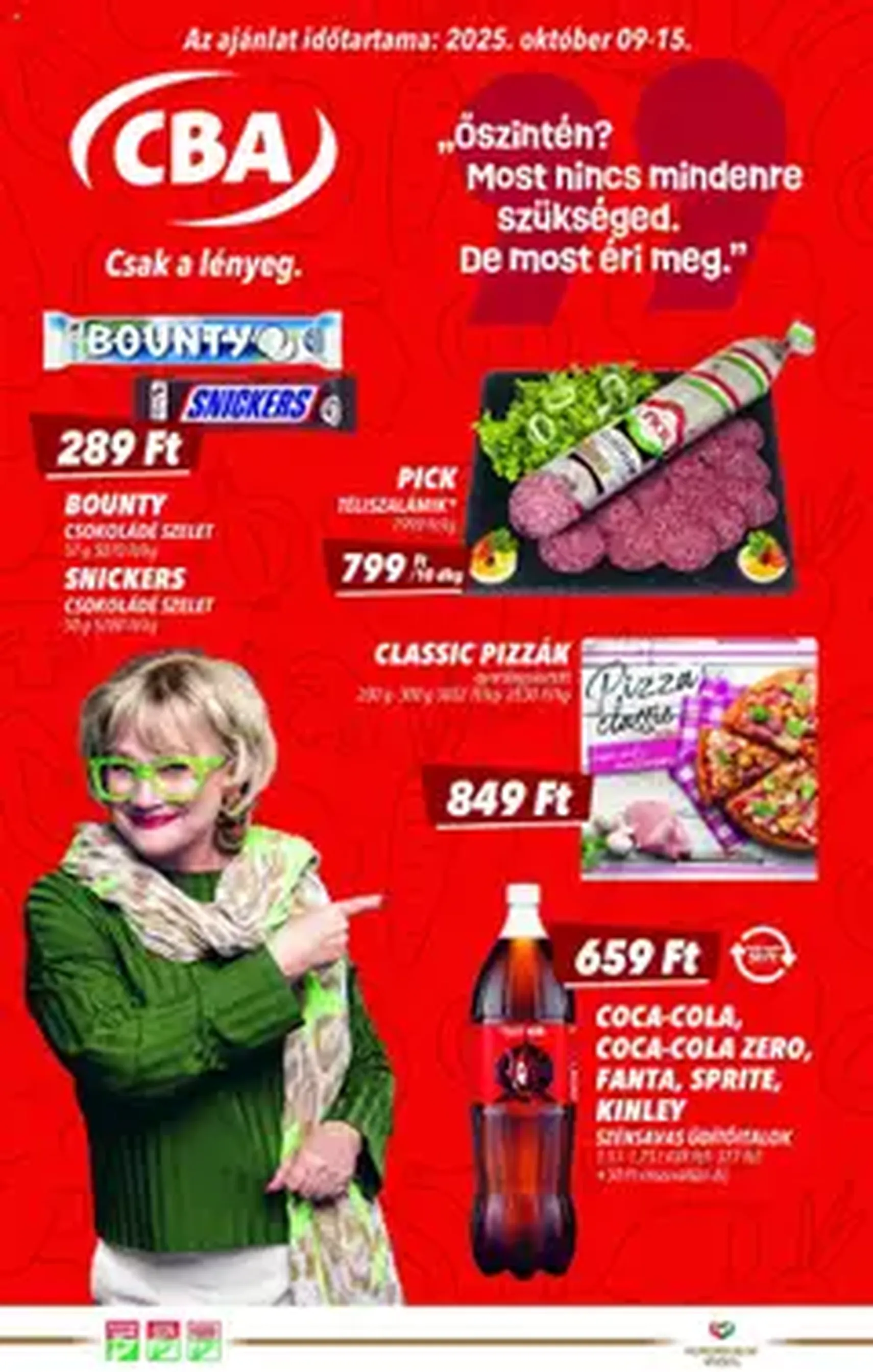 CBA Akciós újság - 2025.10.09. érvényes szórólap 1 oldal 1 oldalból