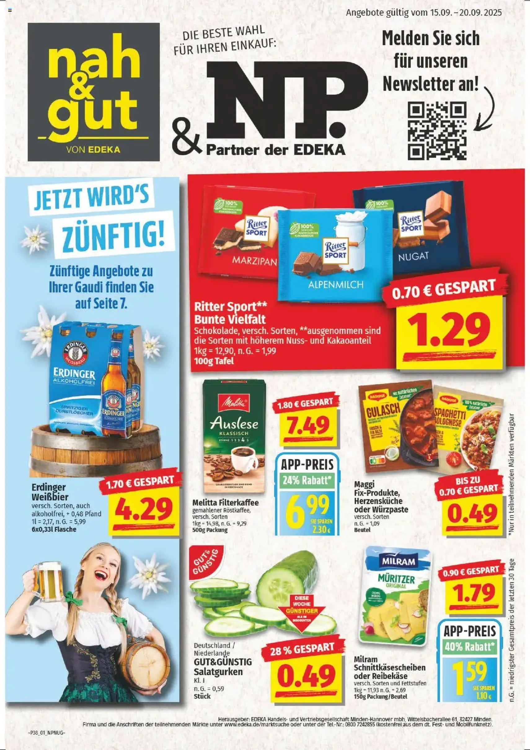 NP Discount Prospekt - Gültiger Prospekt ab 15.09.2025, Seite 1 von insgesamt 14