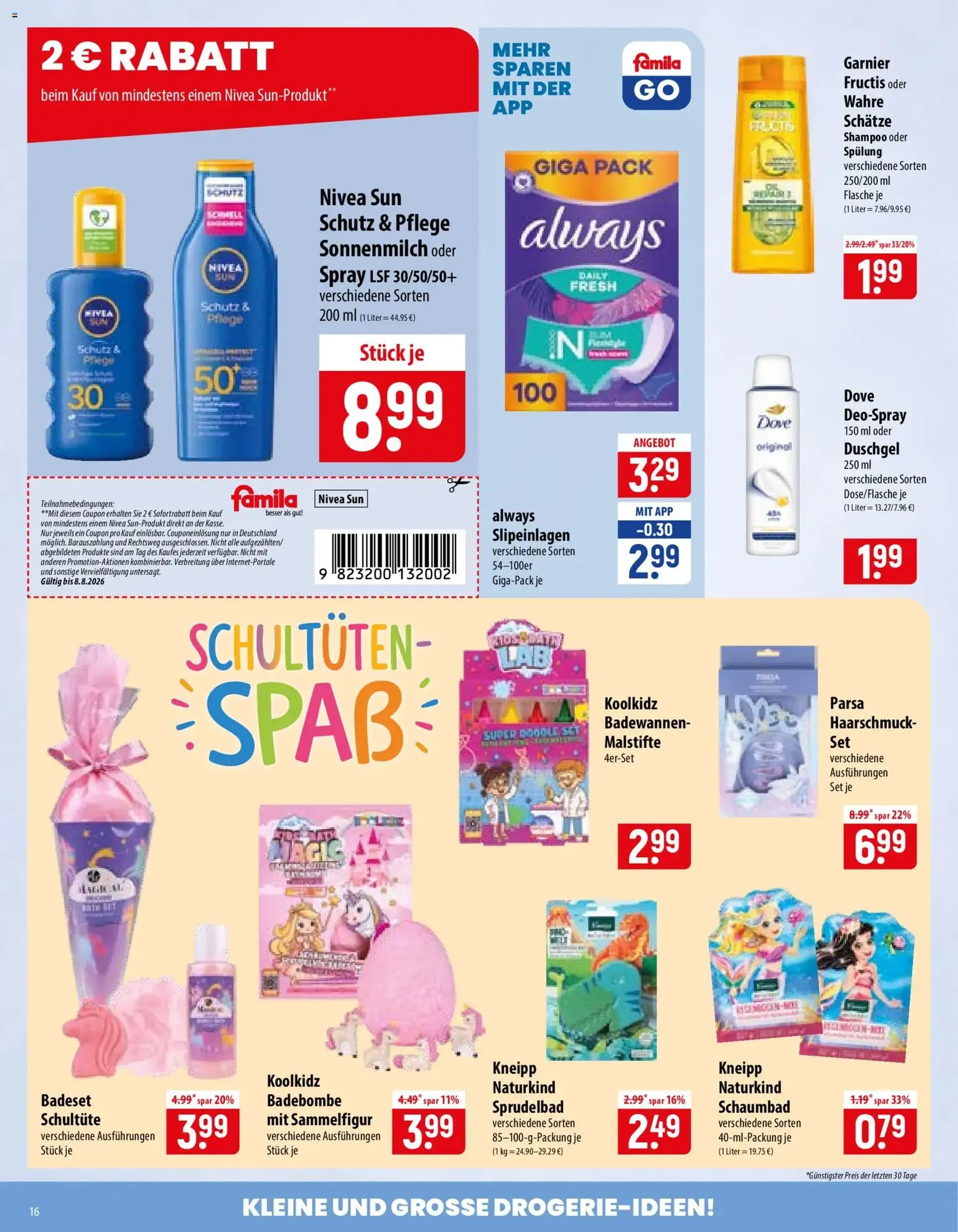 Famila Prospekt - Gültiger Prospekt ab 03.08.2026, Seite 16 von insgesamt 24