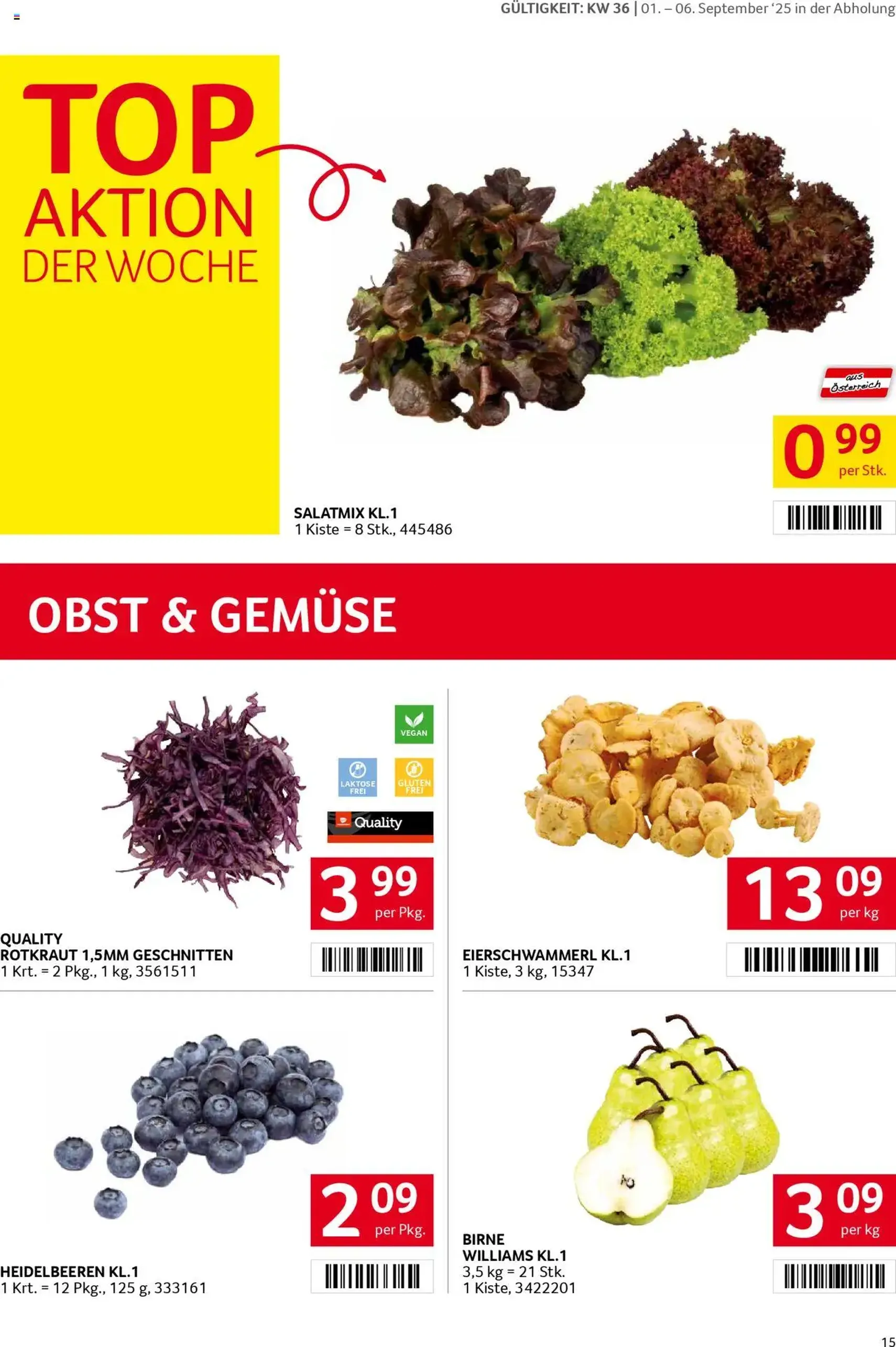 Transgourmet Flugblatt - Gültiger Prospekt ab 31.08.2025, Seite 15 von insgesamt 32 Transgourmet Flugblatt - Gültiger Prospekt ab 31.08.2025, Seite 15 von insgesamt 32