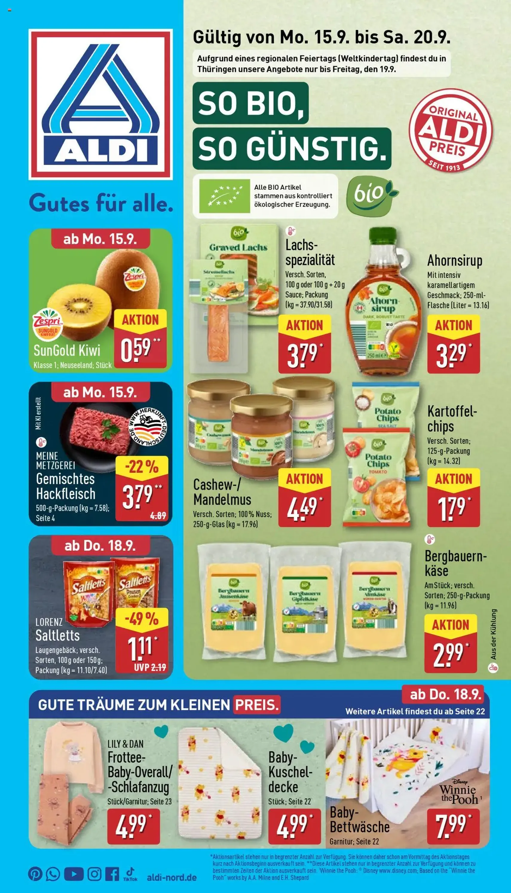 Aldi Prospekt - Gültiger Prospekt ab 15.09.2025, Seite 1 von insgesamt 41