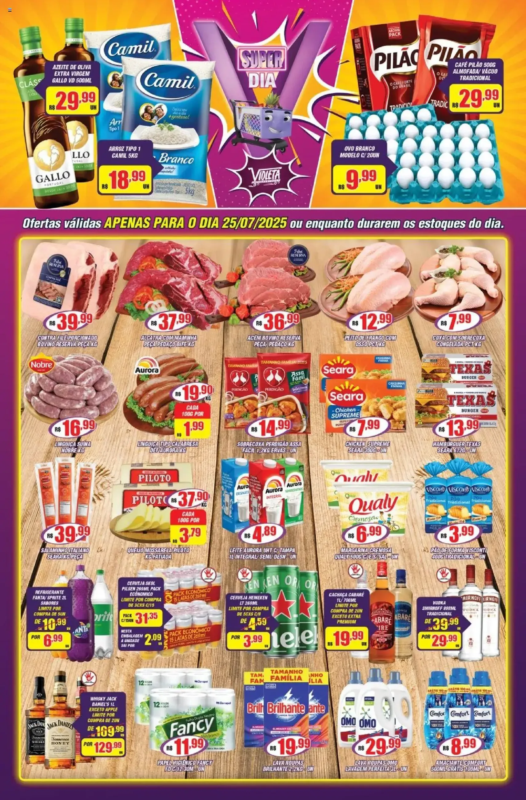 Violeta Supermercados - Ofertas da semana - folheto válido a partir de 25/07/2025 página 1 de 4