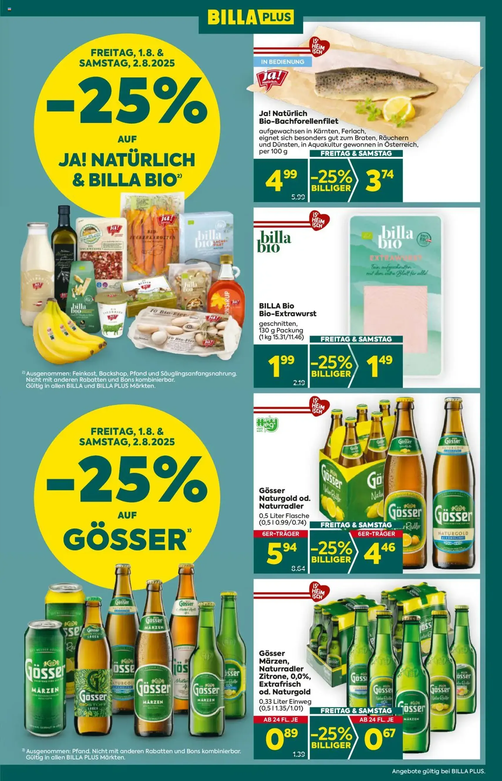 Billa Plus Flugblatt - Gültiger Prospekt ab 31.07.2025, Seite 3 von insgesamt 16 Billa Plus Flugblatt - Gültiger Prospekt ab 31.07.2025, Seite 3 von insgesamt 16