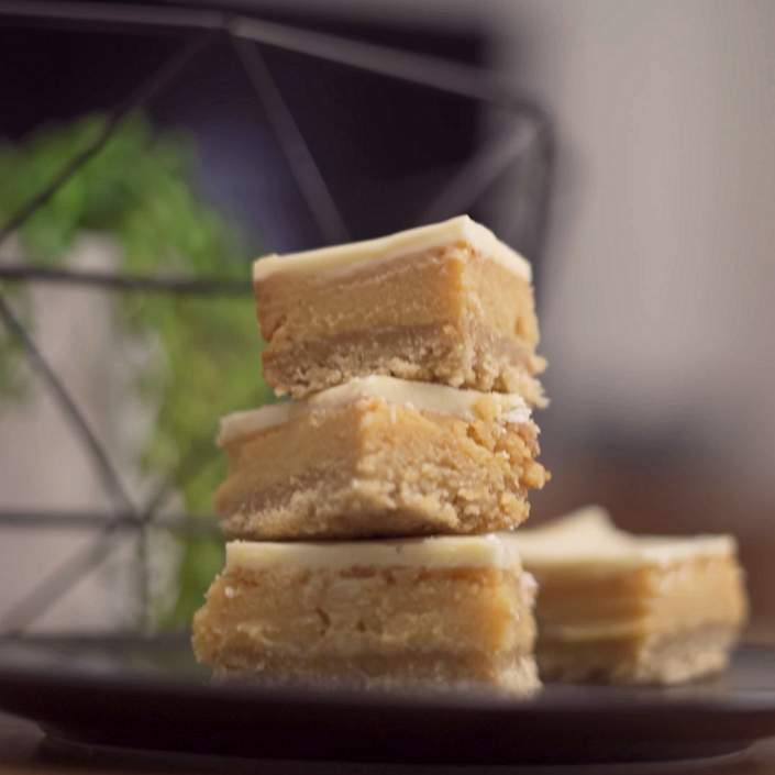 Gluten-free white chocolate Caramilk slice recipe