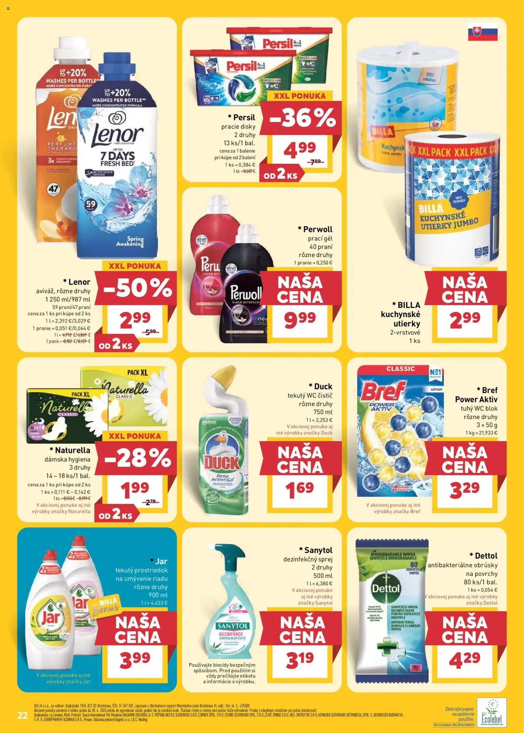 Billa leták - platný leták od 22.04.2026 strana 22 z 30