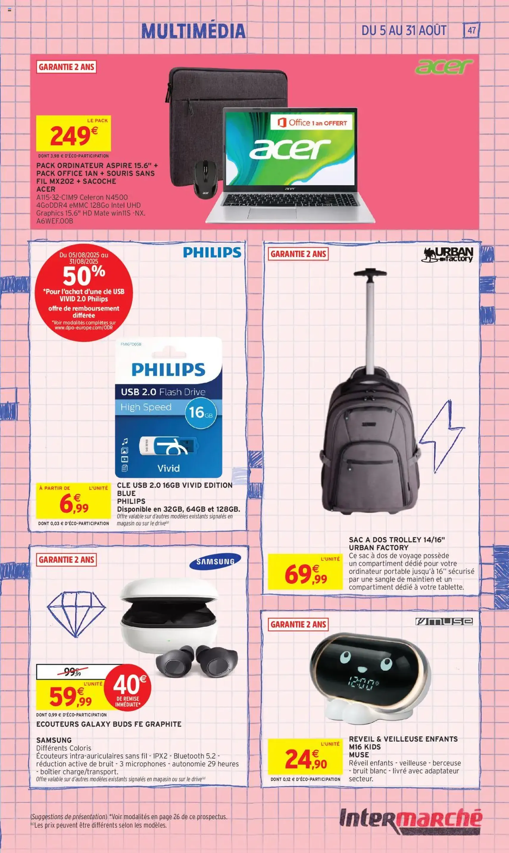 Intermarché - 70% en avantage carte sur une sélection rentrée des classes - brochure valable à partir du 05/08/2025, page 47 sur 60 Intermarché - 70% en avantage carte sur une sélection rentrée des classes - brochure valable à partir du 05/08/2025, page 47 sur 60