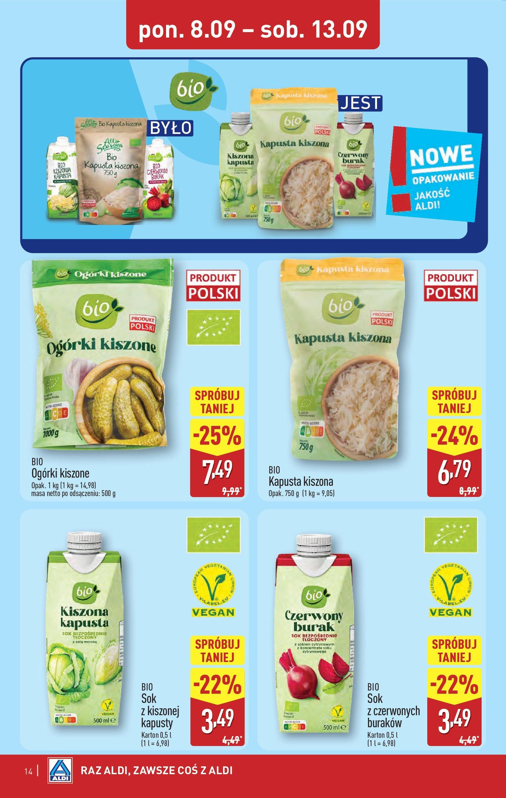Aldi Gazetka - ważny gazetka od 08.09.2025 strona 14 z 44 Aldi Gazetka - ważny gazetka od 08.09.2025 strona 14 z 44