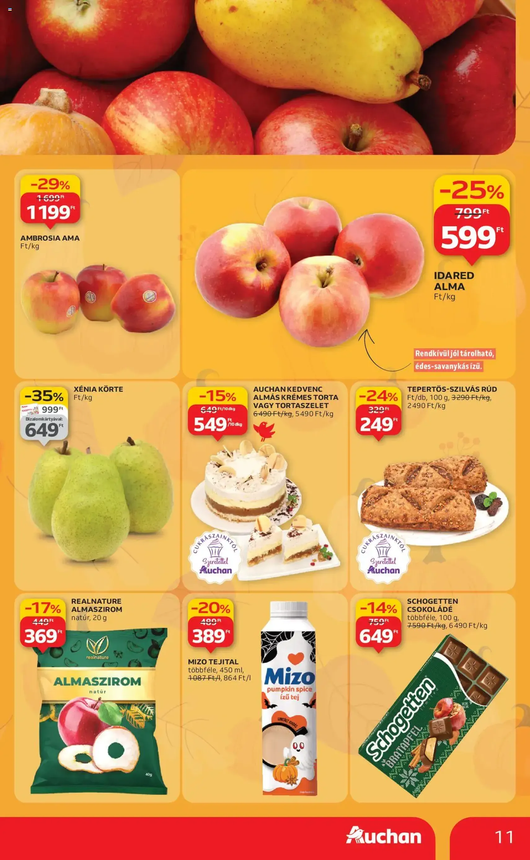 Auchan Akciós újság - 2025.10.24. érvényes szórólap 11 oldal 52 oldalból Auchan Akciós újság - 2025.10.24. érvényes szórólap 11 oldal 52 oldalból
