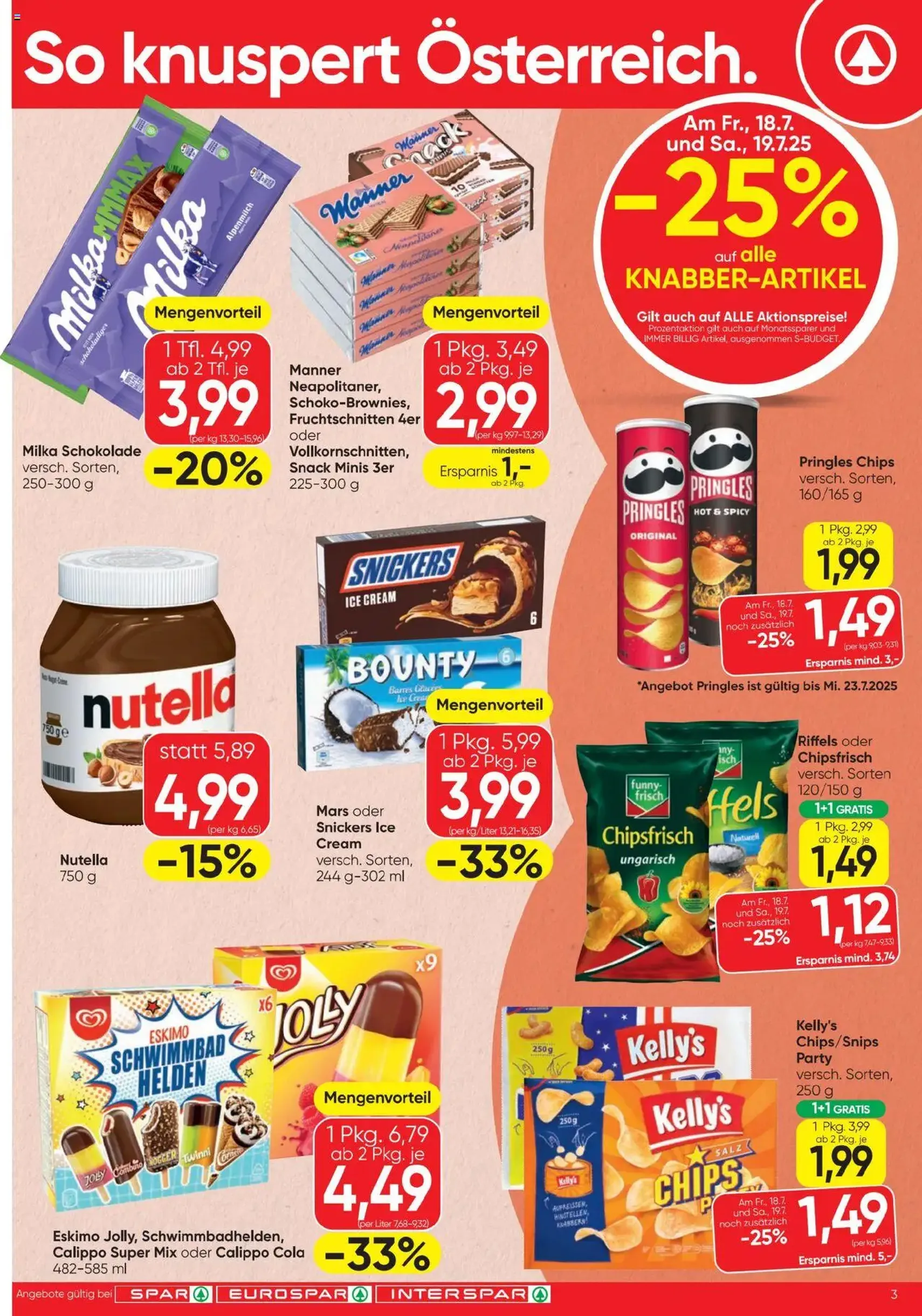 Spar Flugblatt - Gültiger Prospekt ab 17.07.2025, Seite 3 von insgesamt 20 Spar Flugblatt - Gültiger Prospekt ab 17.07.2025, Seite 3 von insgesamt 20