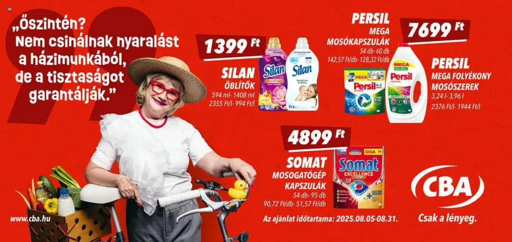 CBA - Óriásplakátok - 2025.08.05. érvényes szórólap 1 oldal 4 oldalból