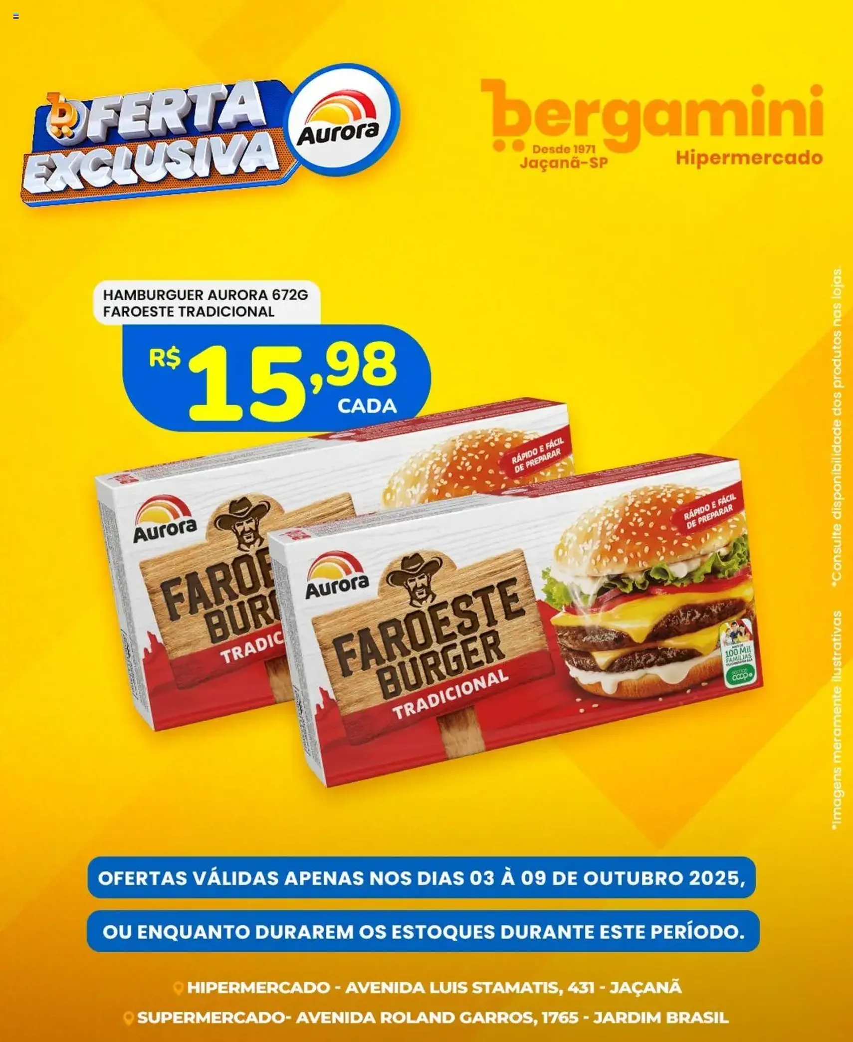 Supermercado Bergamini - Ofertas Aurora - folheto válido a partir de 03/10/2025 página 1 de 6