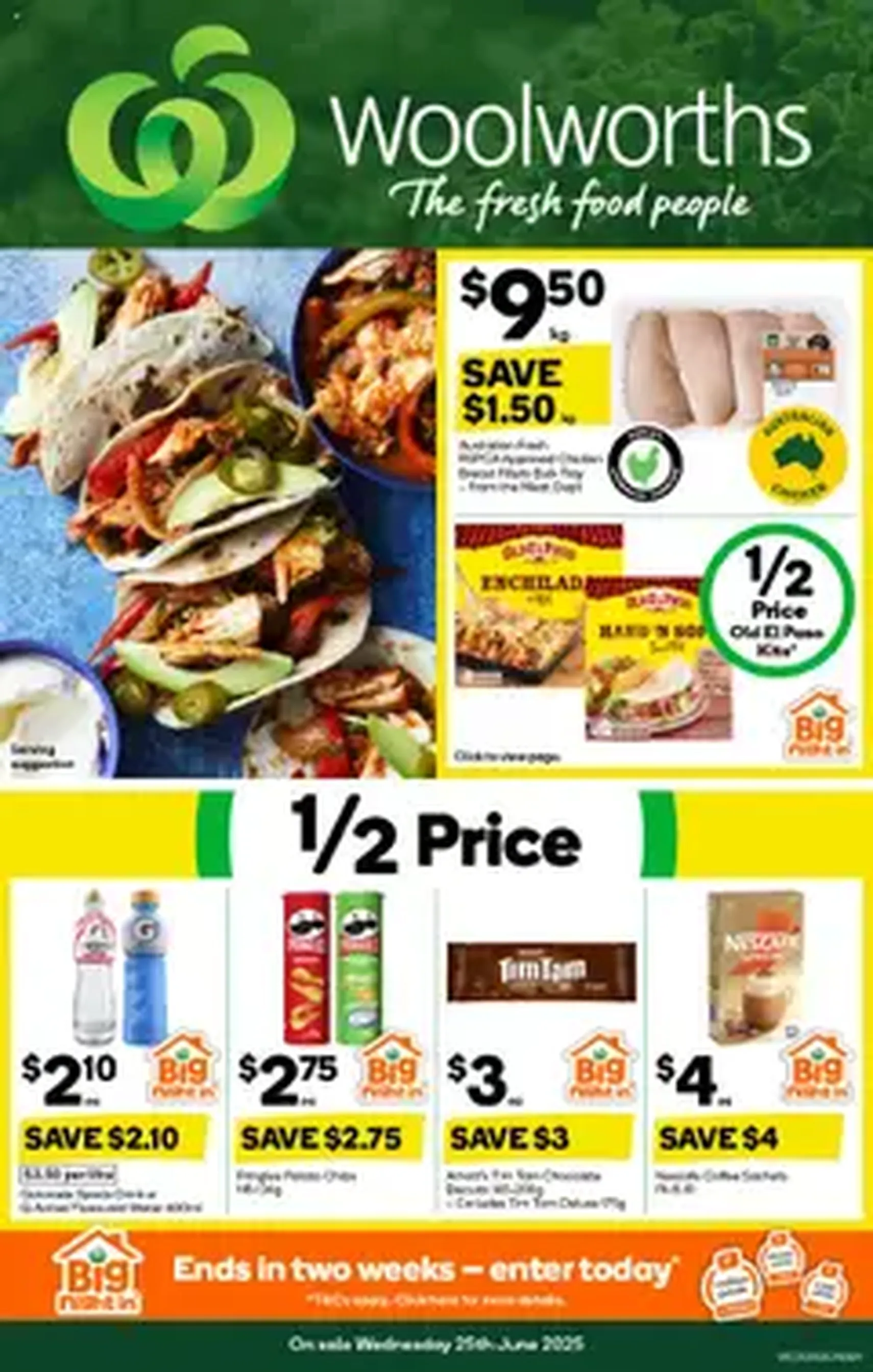 Weekly catalogue Woolworths NSW 25/06 - valid flyer from 25/06/2025, page 1 of 1