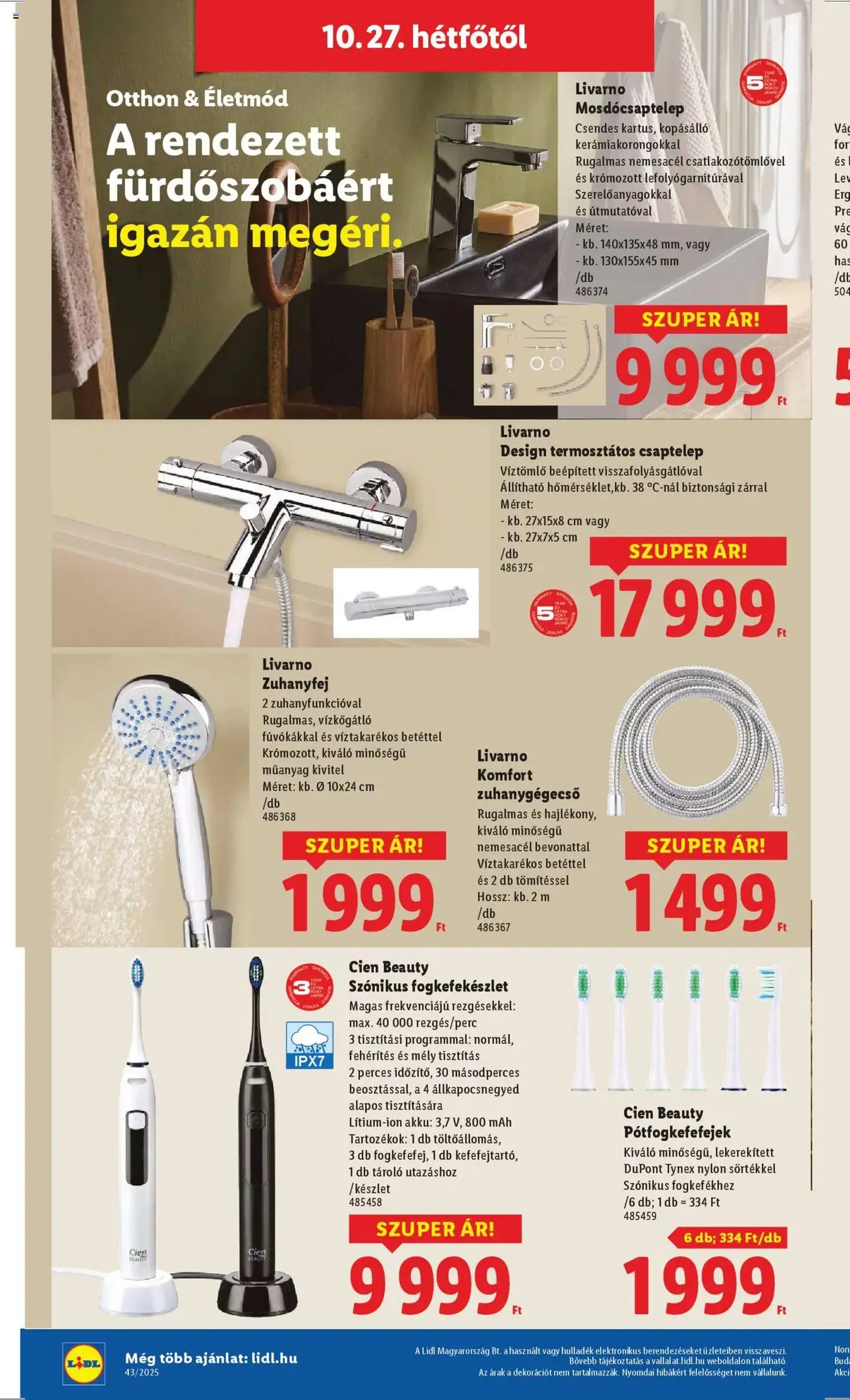 Lidl Akciós újság - 2025.10.22. érvényes szórólap 48 oldal 64 oldalból Lidl Akciós újság - 2025.10.22. érvényes szórólap 48 oldal 64 oldalból