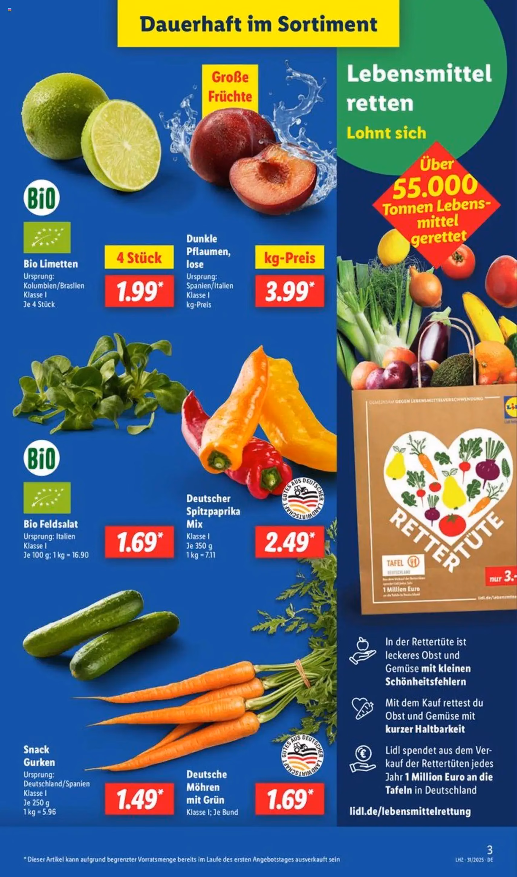 Lidl Prospekt - Gültiger Prospekt ab 28.07.2025, Seite 3 von insgesamt 62 Lidl Prospekt - Gültiger Prospekt ab 28.07.2025, Seite 3 von insgesamt 62