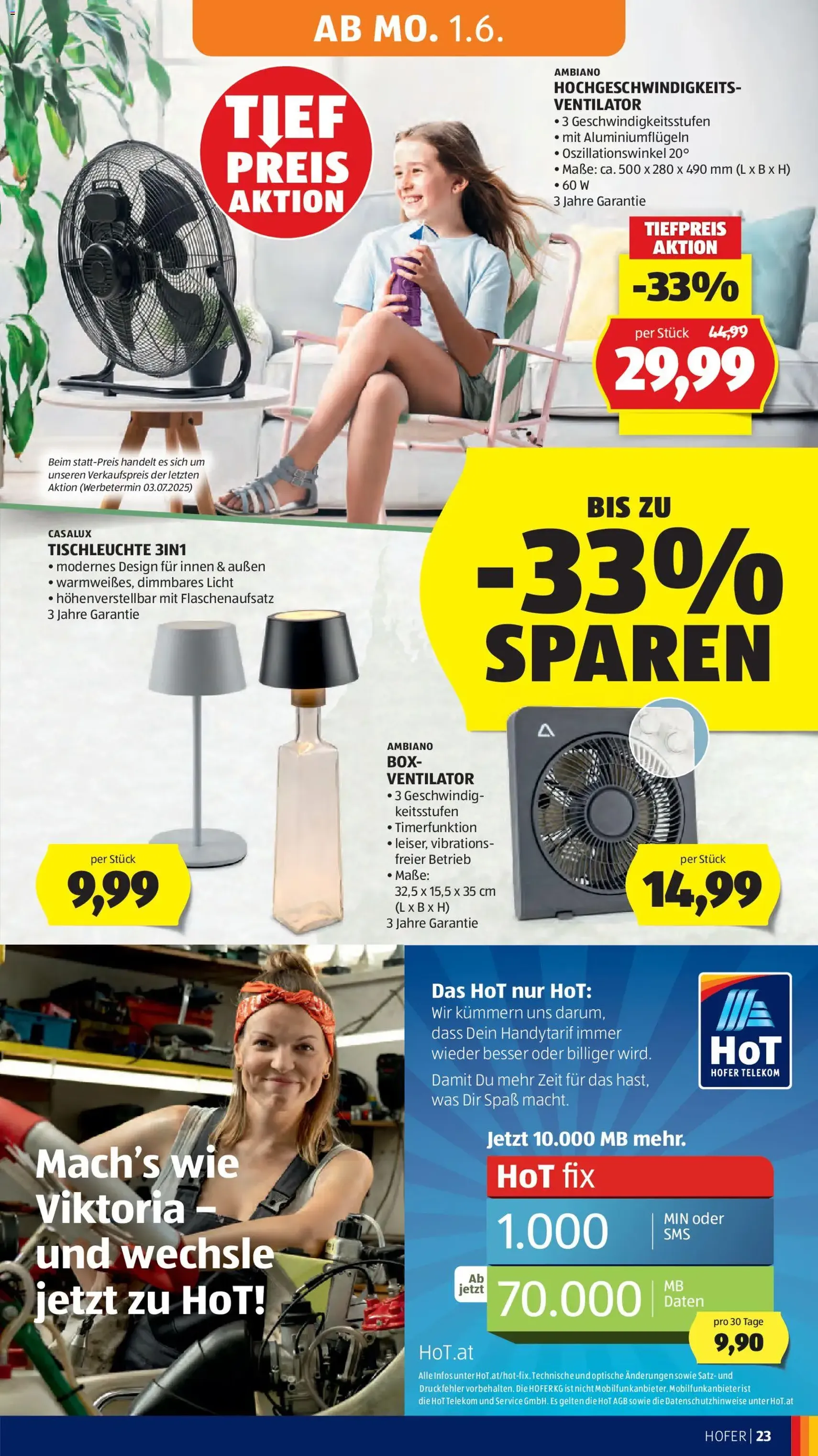 Hofer Flugblatt - Gültiger Prospekt ab 29.05.2026, Seite 29 von insgesamt 43