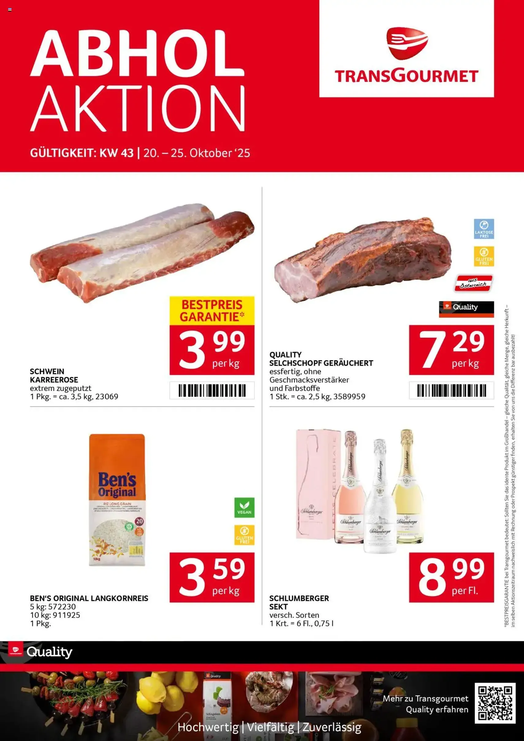 Transgourmet Flugblatt - Gültiger Prospekt ab 20.10.2025, Seite 1 von insgesamt 28 Transgourmet Flugblatt - Gültiger Prospekt ab 20.10.2025, Seite 1 von insgesamt 28
