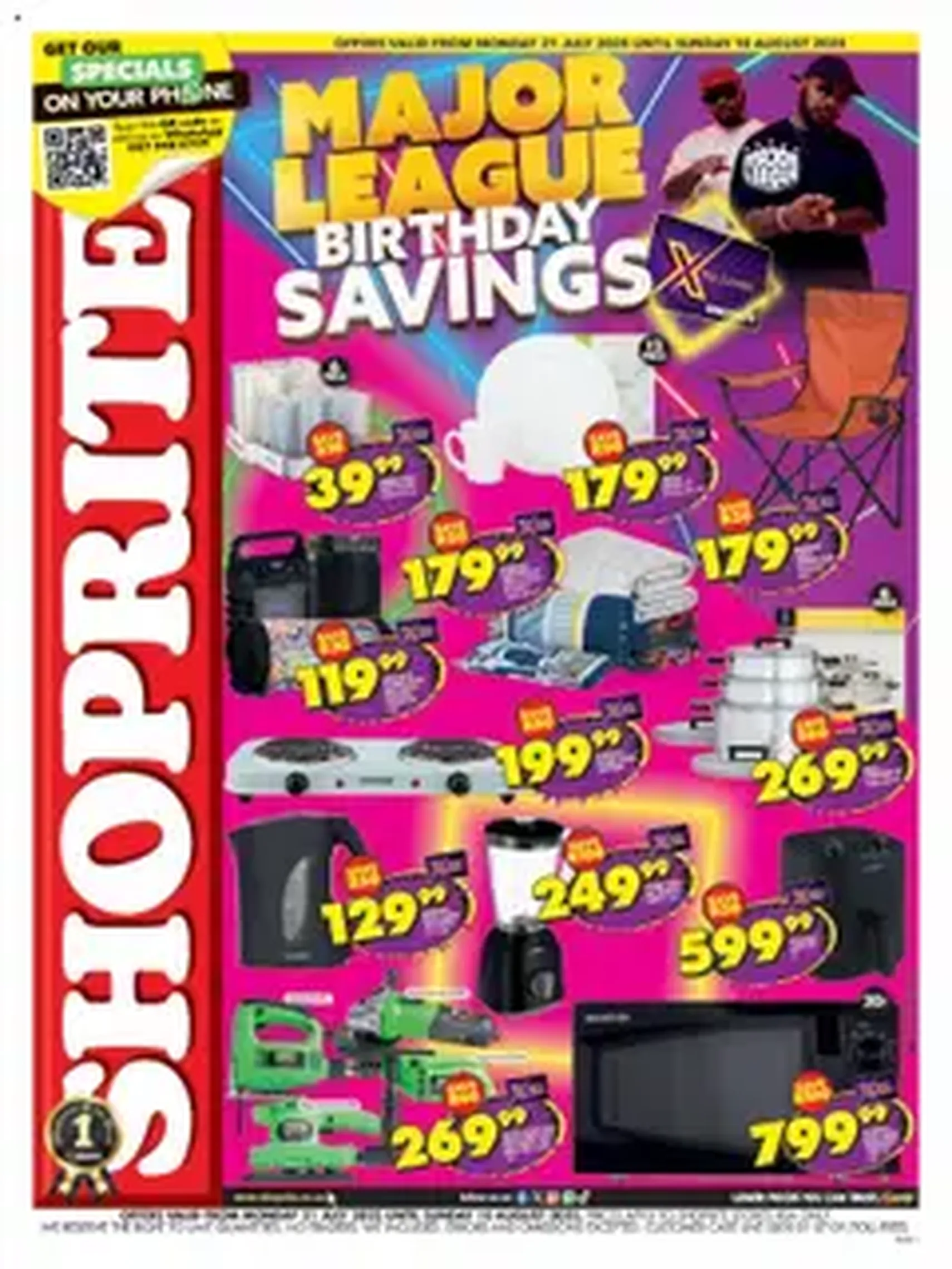 Shoprite Specials - valid flyer from 21/07/2025, page 1 of 1