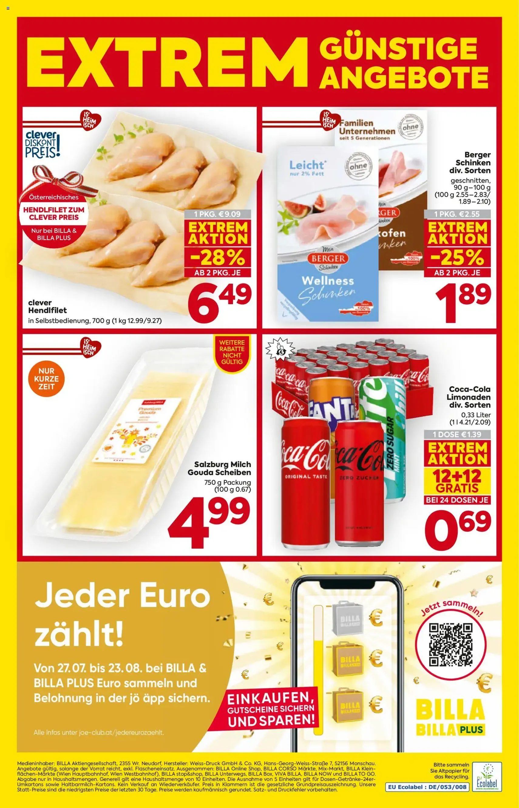 Billa - Flugblatt - Gültiger Prospekt ab 06.08.2026, Seite 16 von insgesamt 16