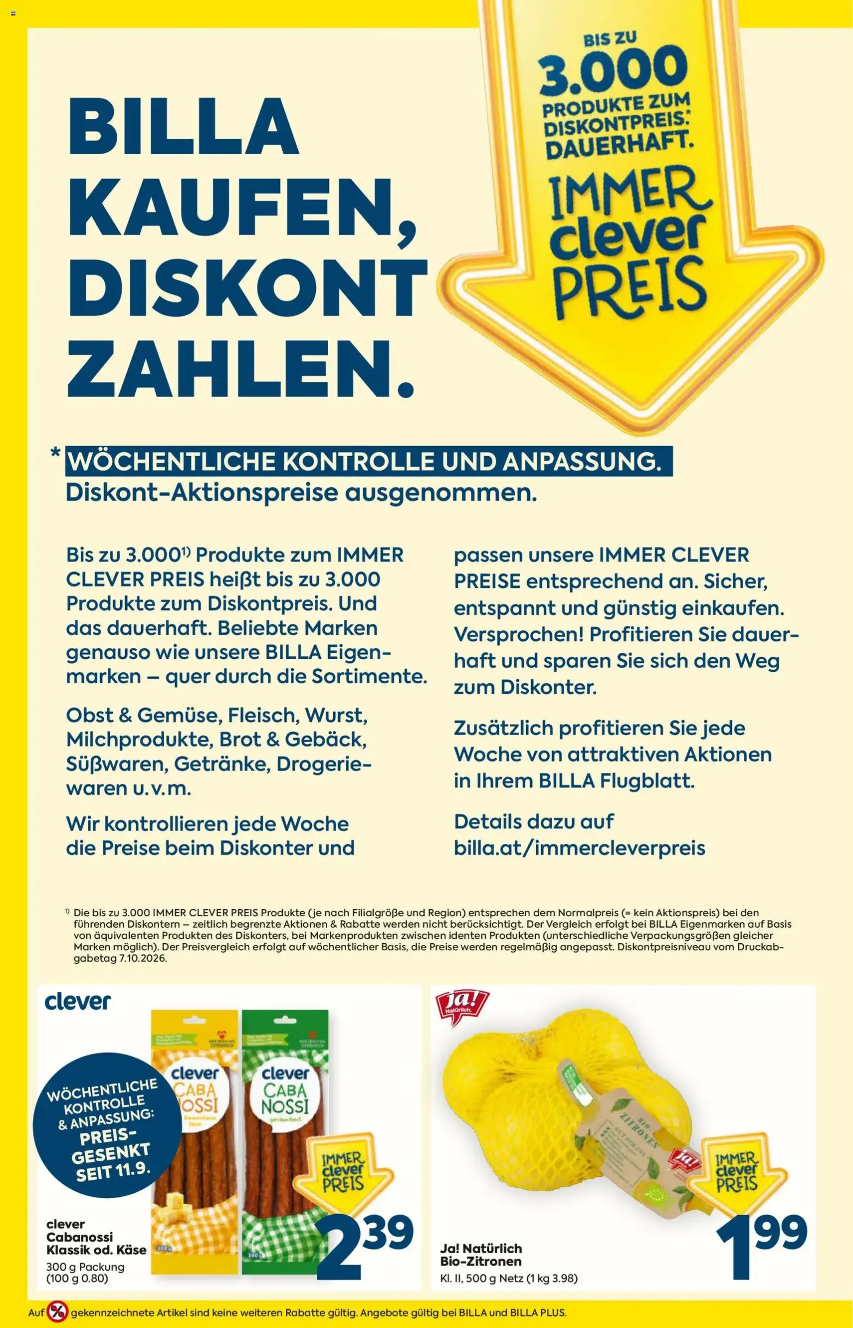 Billa Flugblatt - Gültiger Prospekt ab 22.10.2026, Seite 2 von insgesamt 20