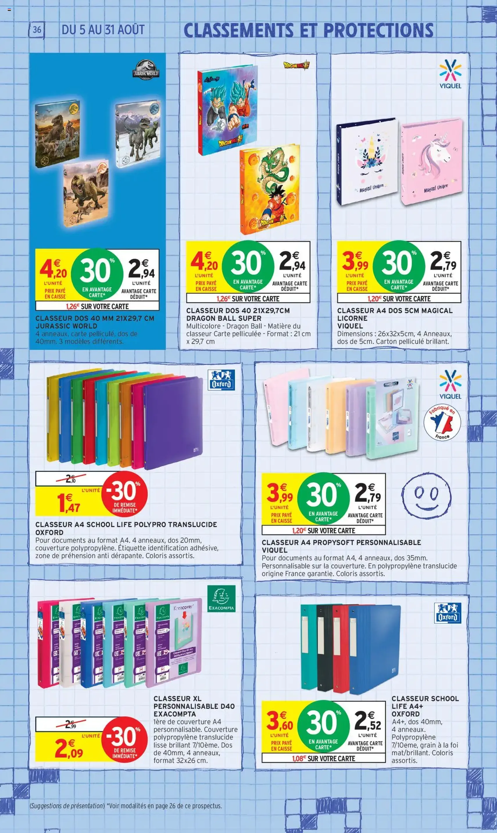 Intermarché - 70% en avantage carte sur une sélection rentrée des classes - brochure valable à partir du 05/08/2025, page 36 sur 60 Intermarché - 70% en avantage carte sur une sélection rentrée des classes - brochure valable à partir du 05/08/2025, page 36 sur 60